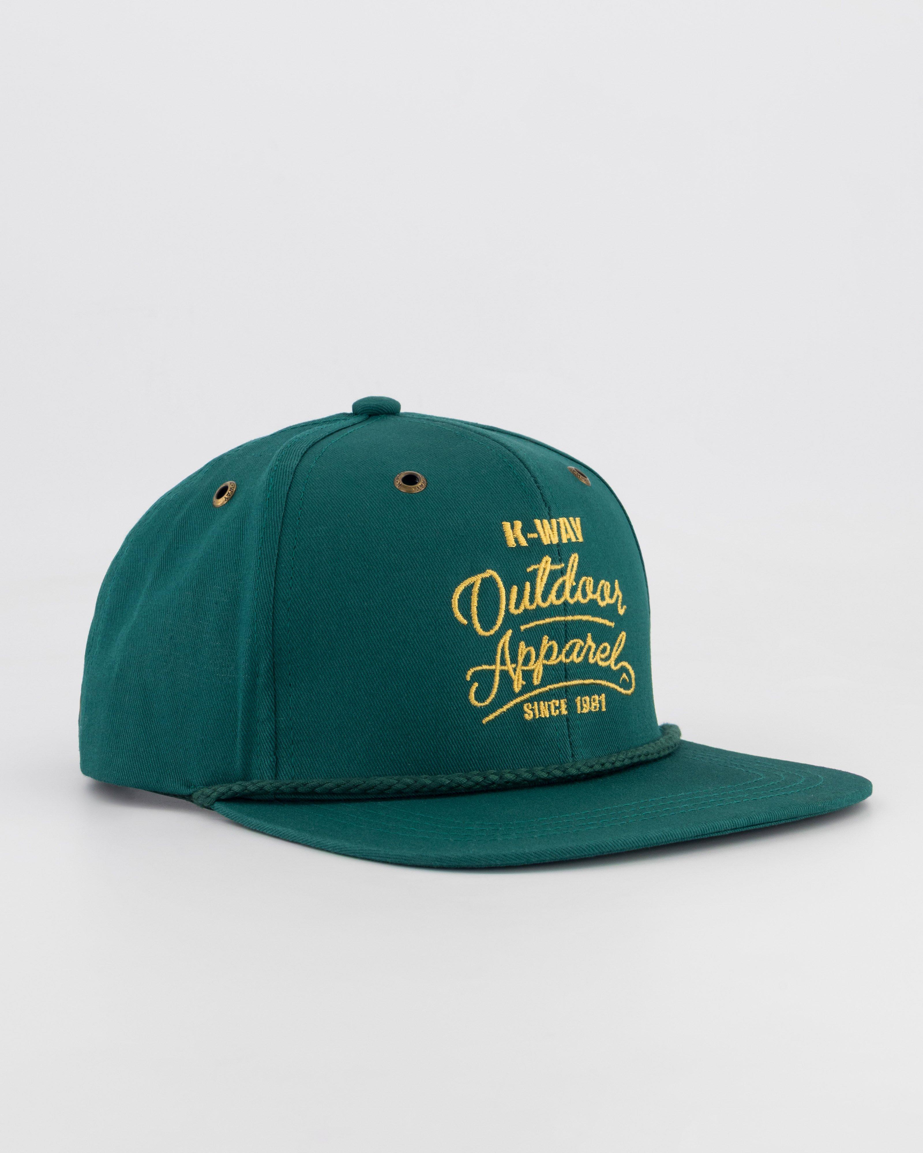 K-Way Elements Men's Rope Trucker Cap -  Bottle Green