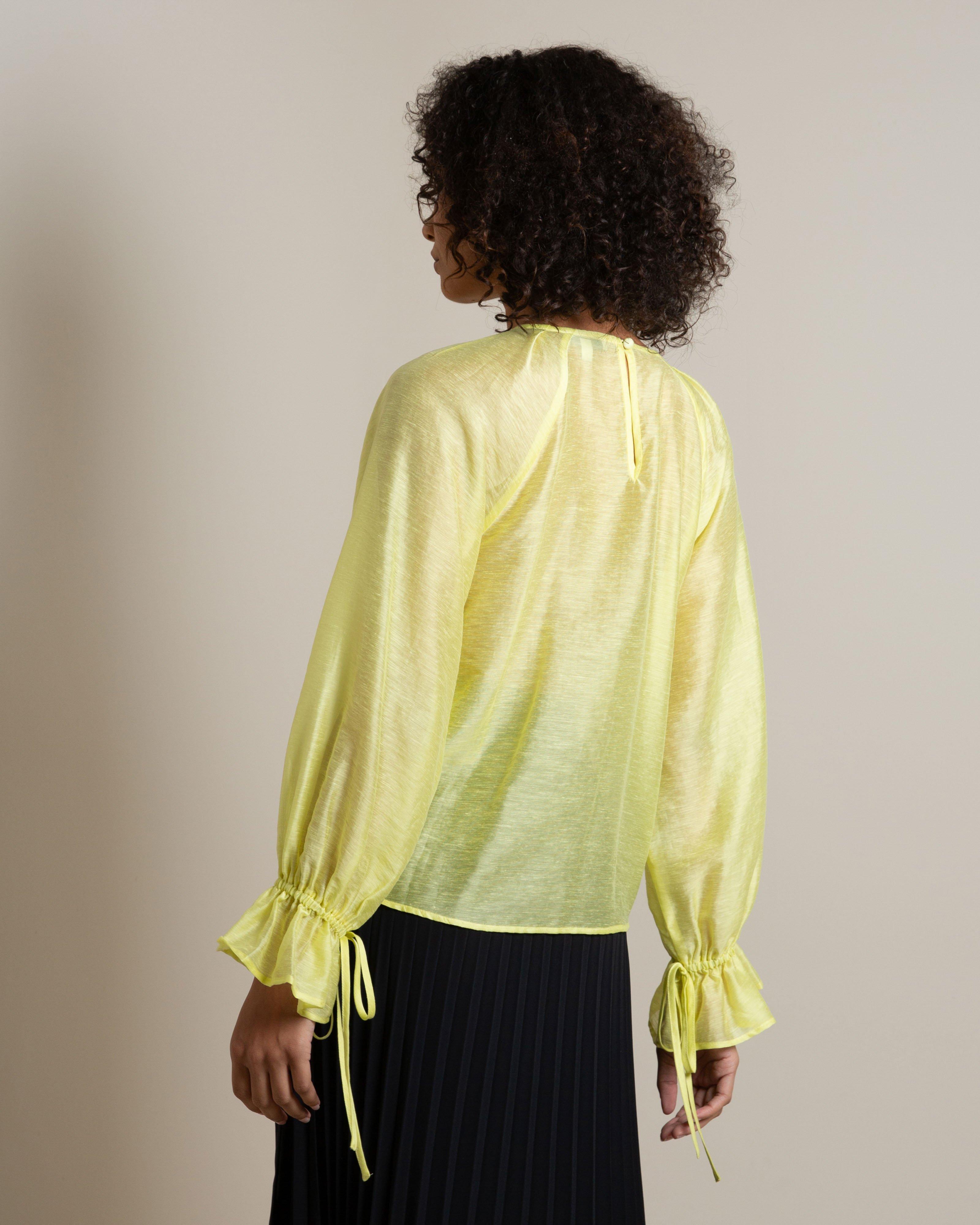  Ezra Embellished Blouse -  Yellow