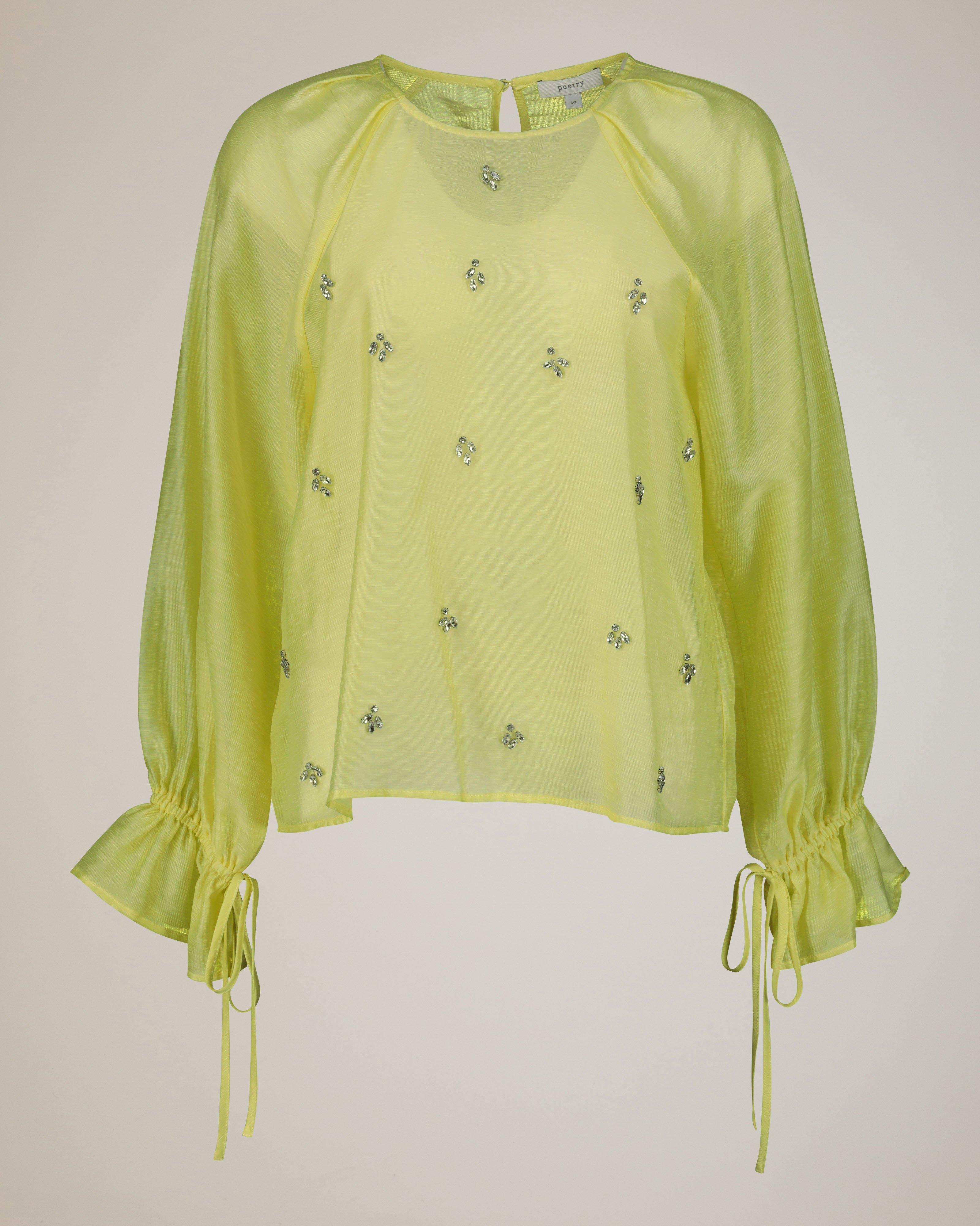  Ezra Embellished Blouse -  Yellow