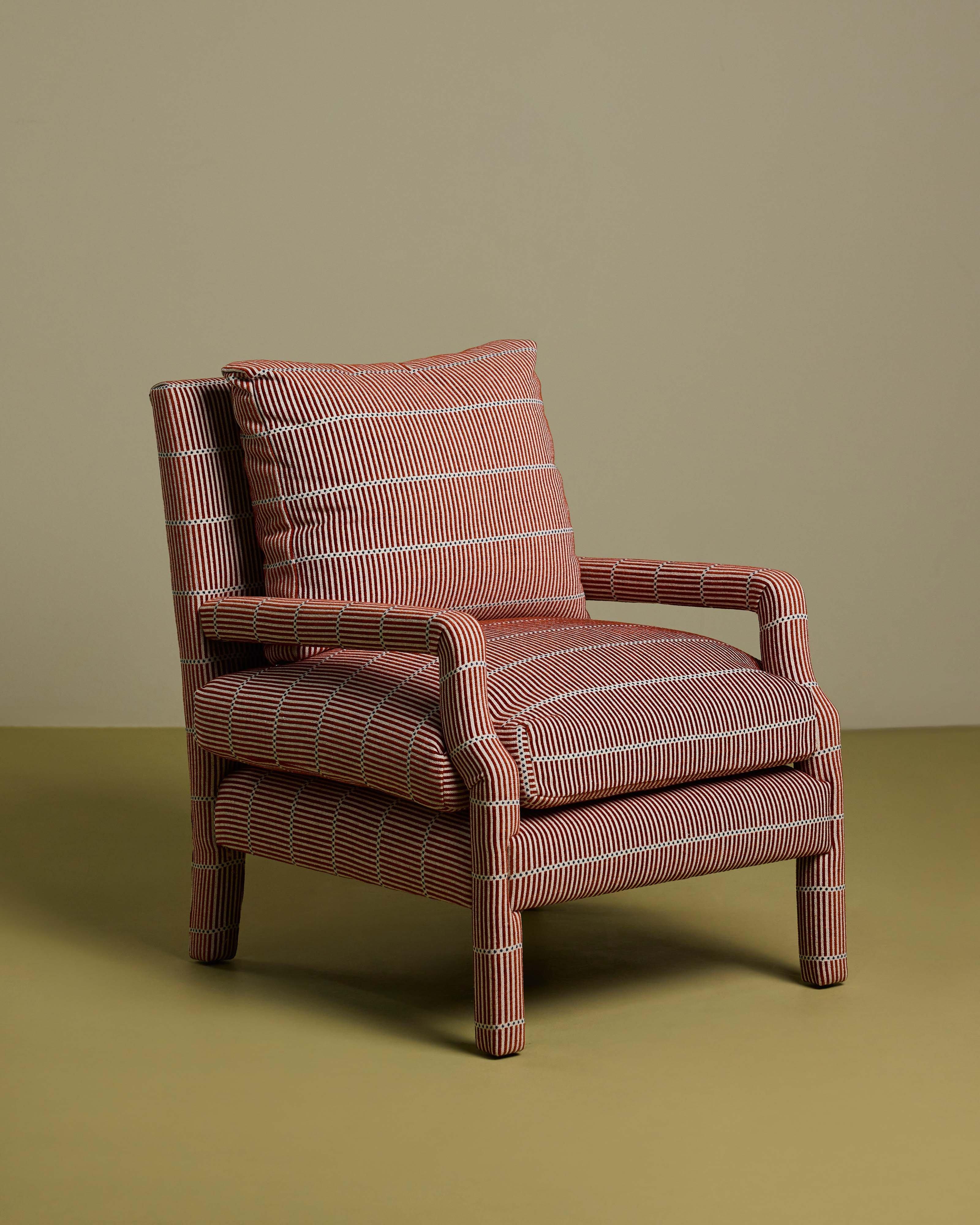Behati Textured Line Chair -  Burgundy