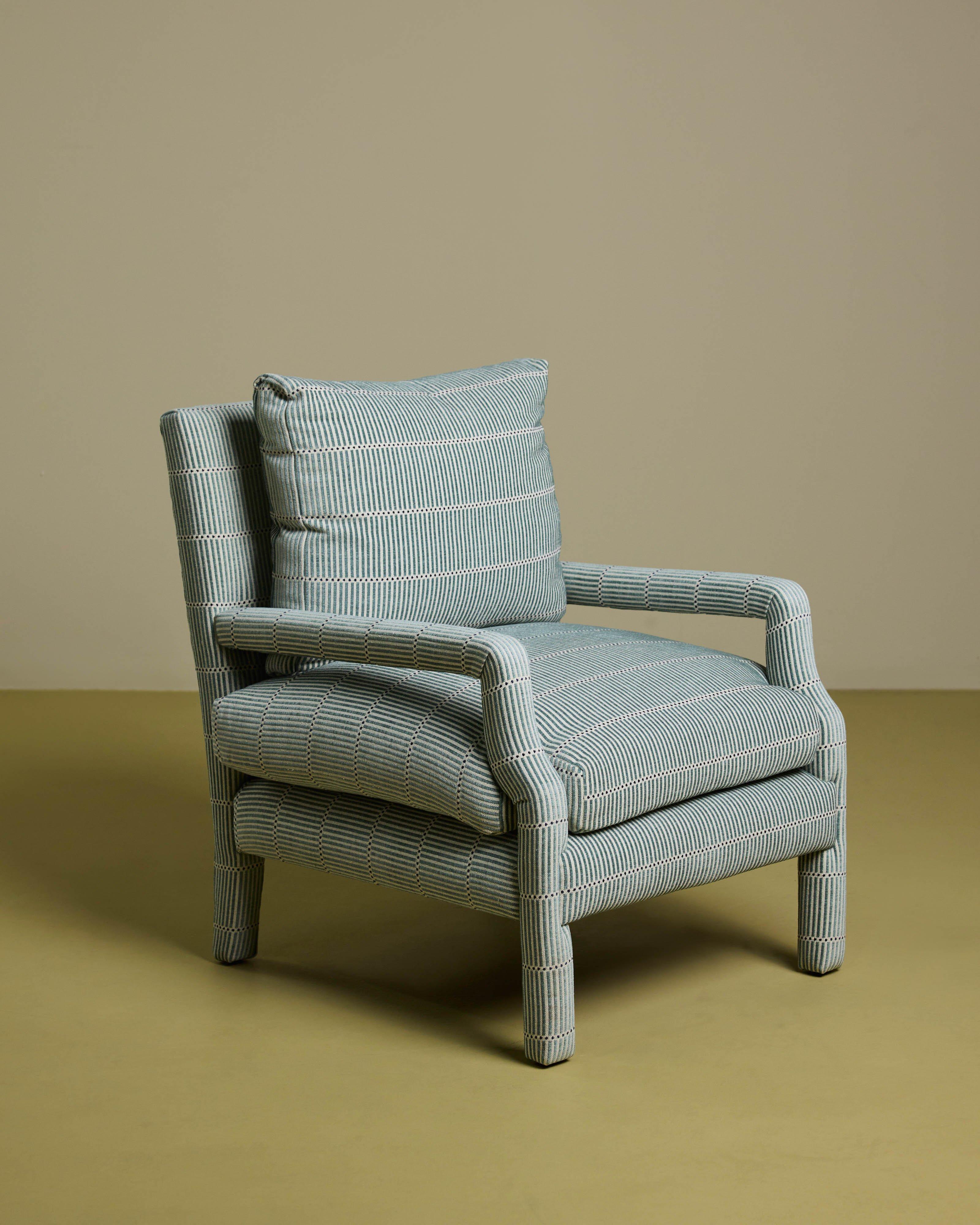Behati Textured Line Chair -  Blue