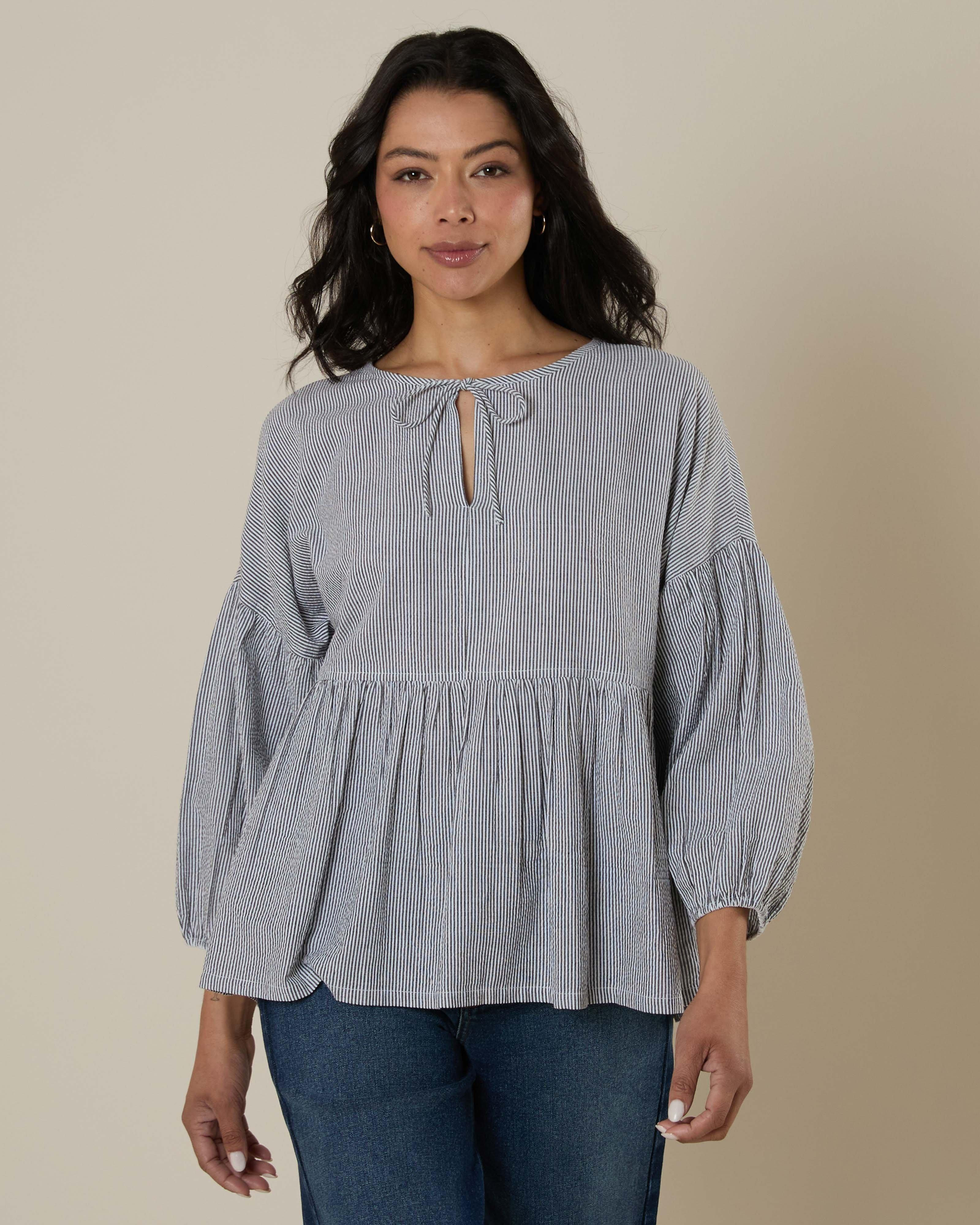 Rare Earth Women's Zoe Tie Detail Blouse -  Assorted