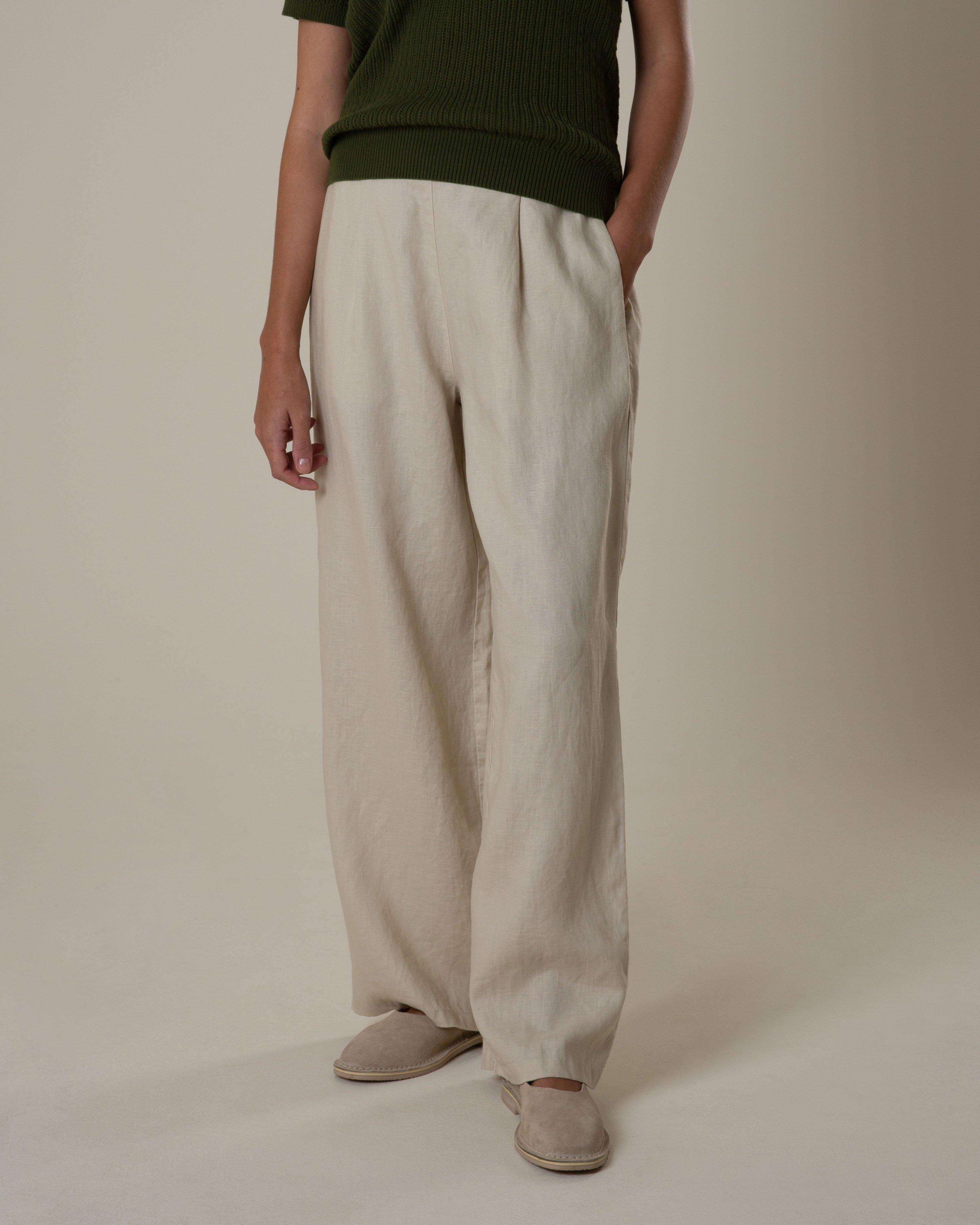Rare Earth Winnie Linen Pants -  White