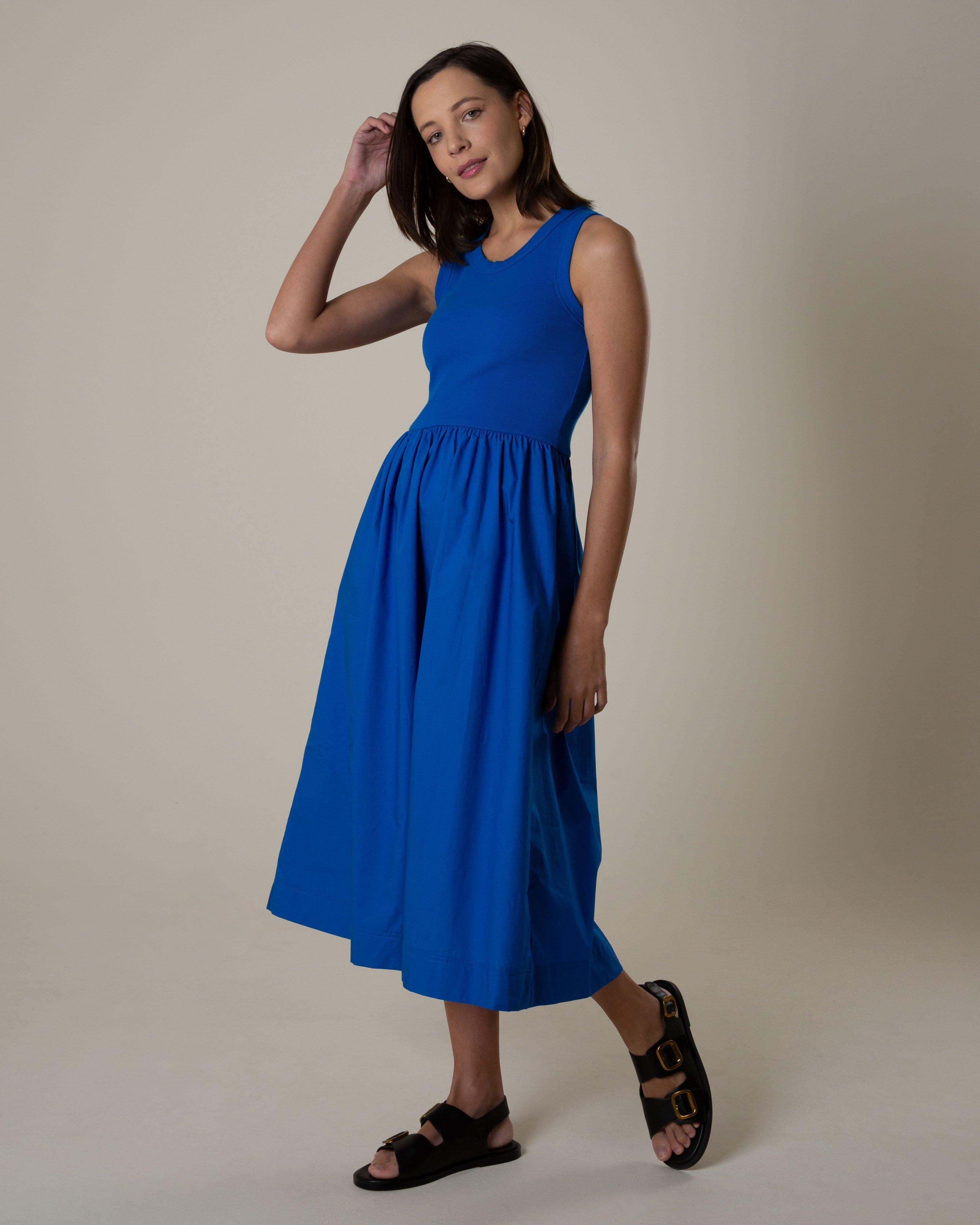 Rare Earth Women's Senna Mixed Media Dress -  Blue