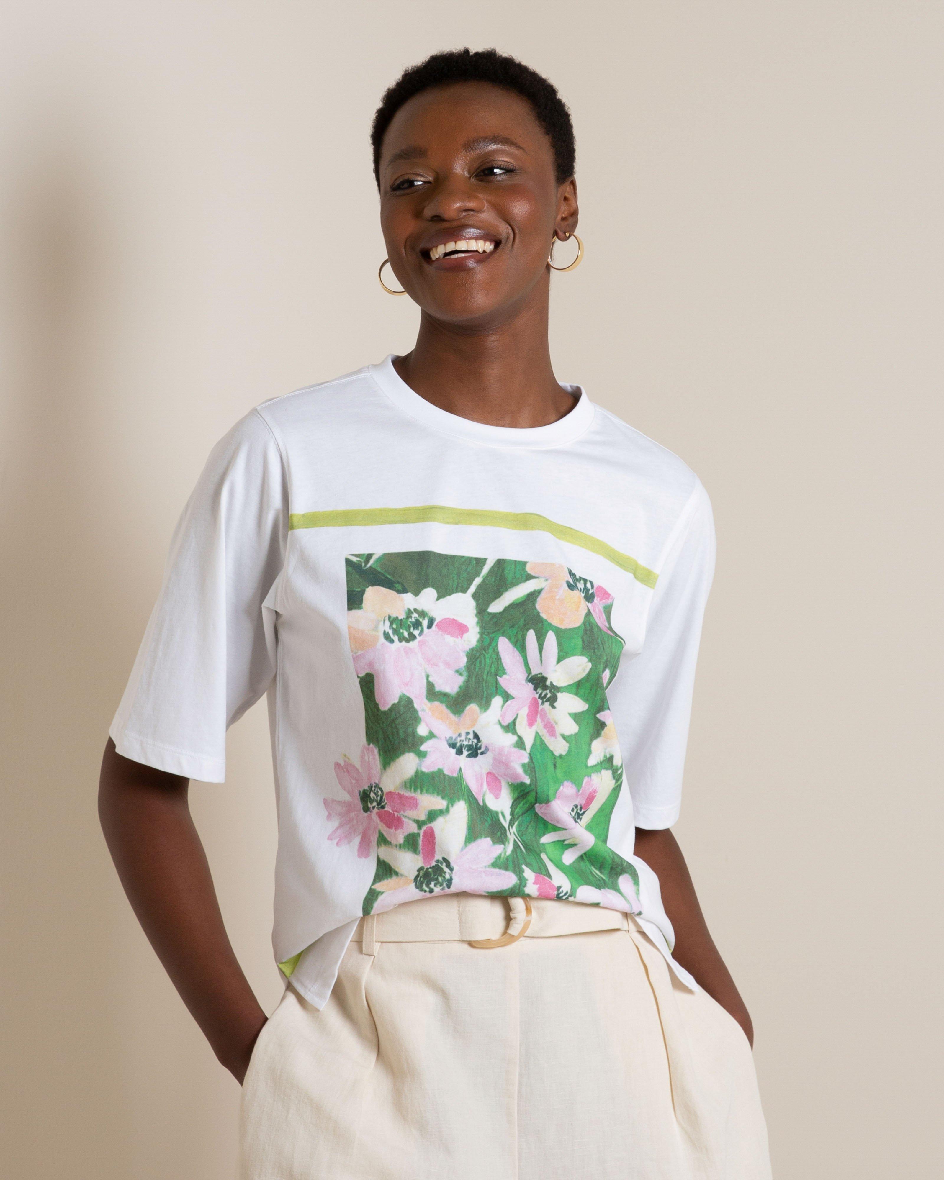 Orlina Placement Printed Tee - Poetry Clothing Store