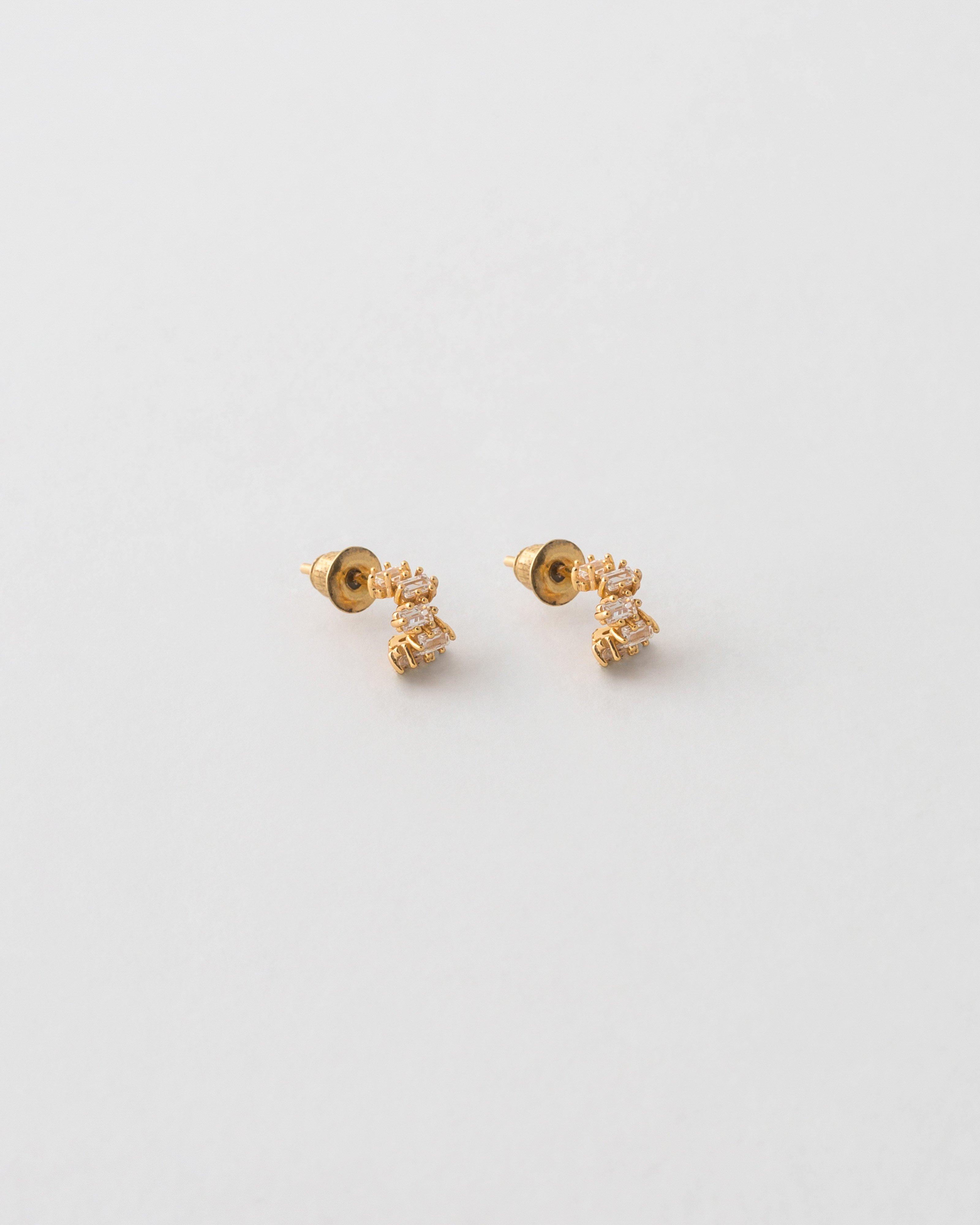 Sterling Silver 7.5mm Half Hoop Earrings -  Gold