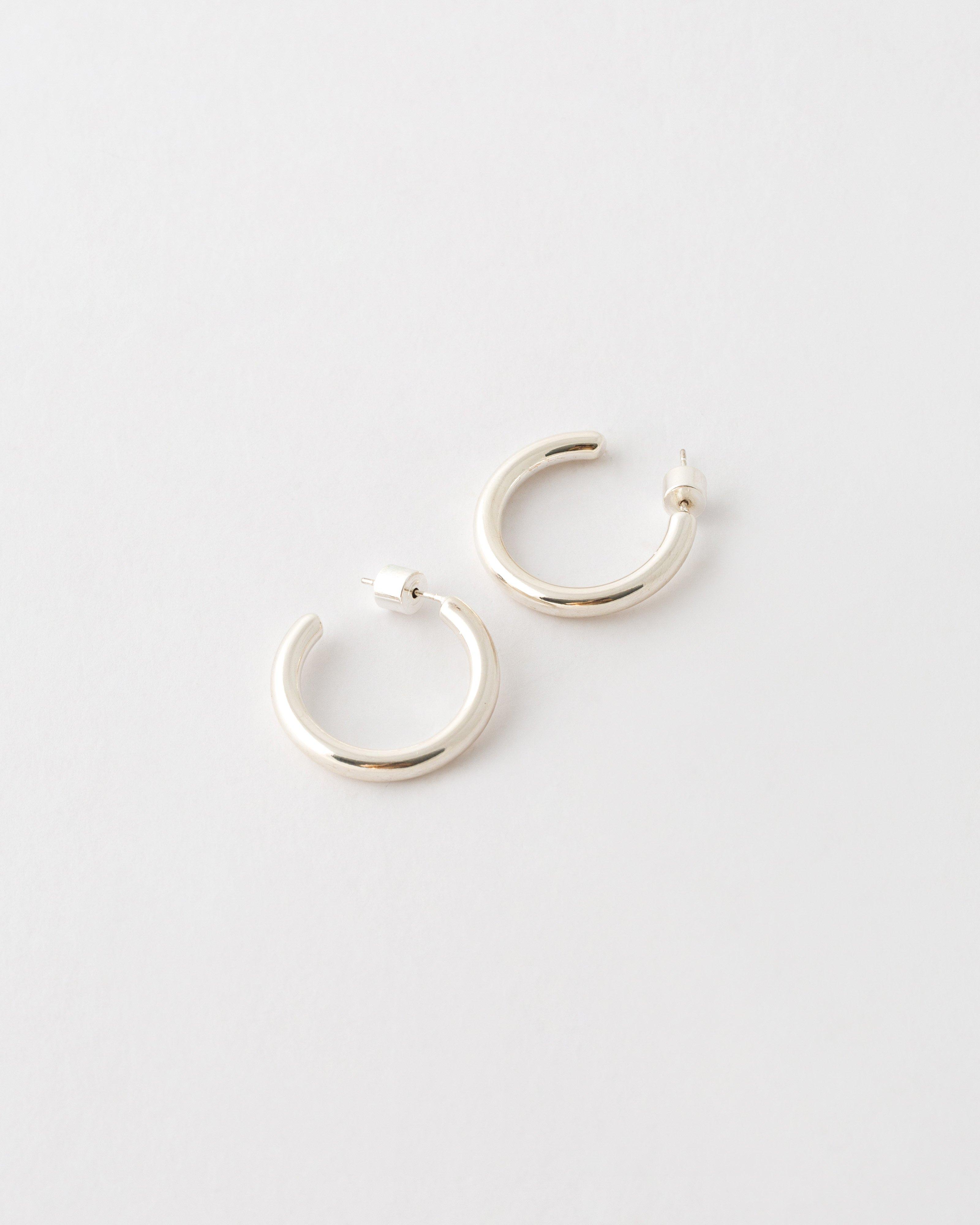 Classic Hoop Earrings -  Silver