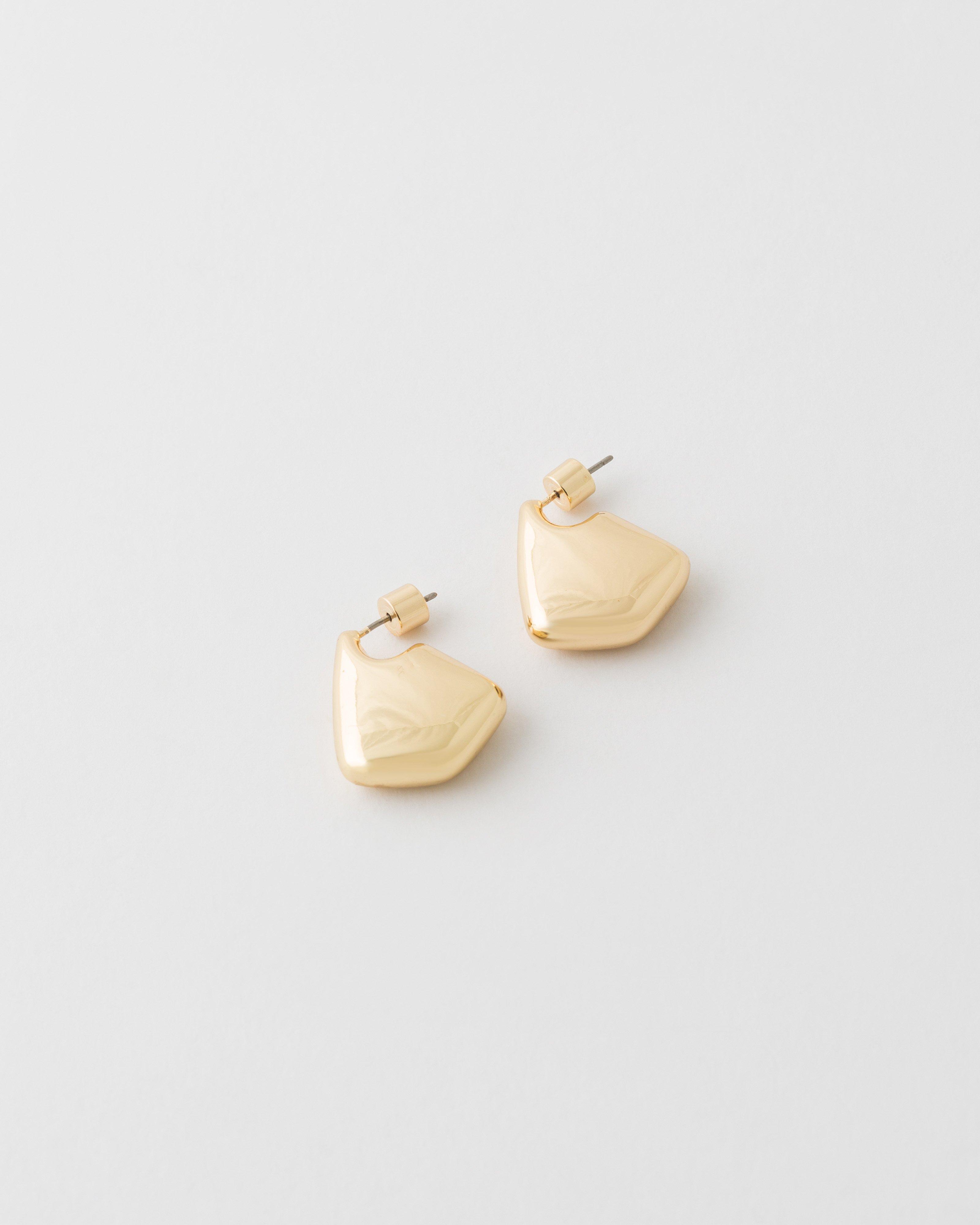Gold Triangular Earrings -  Gold