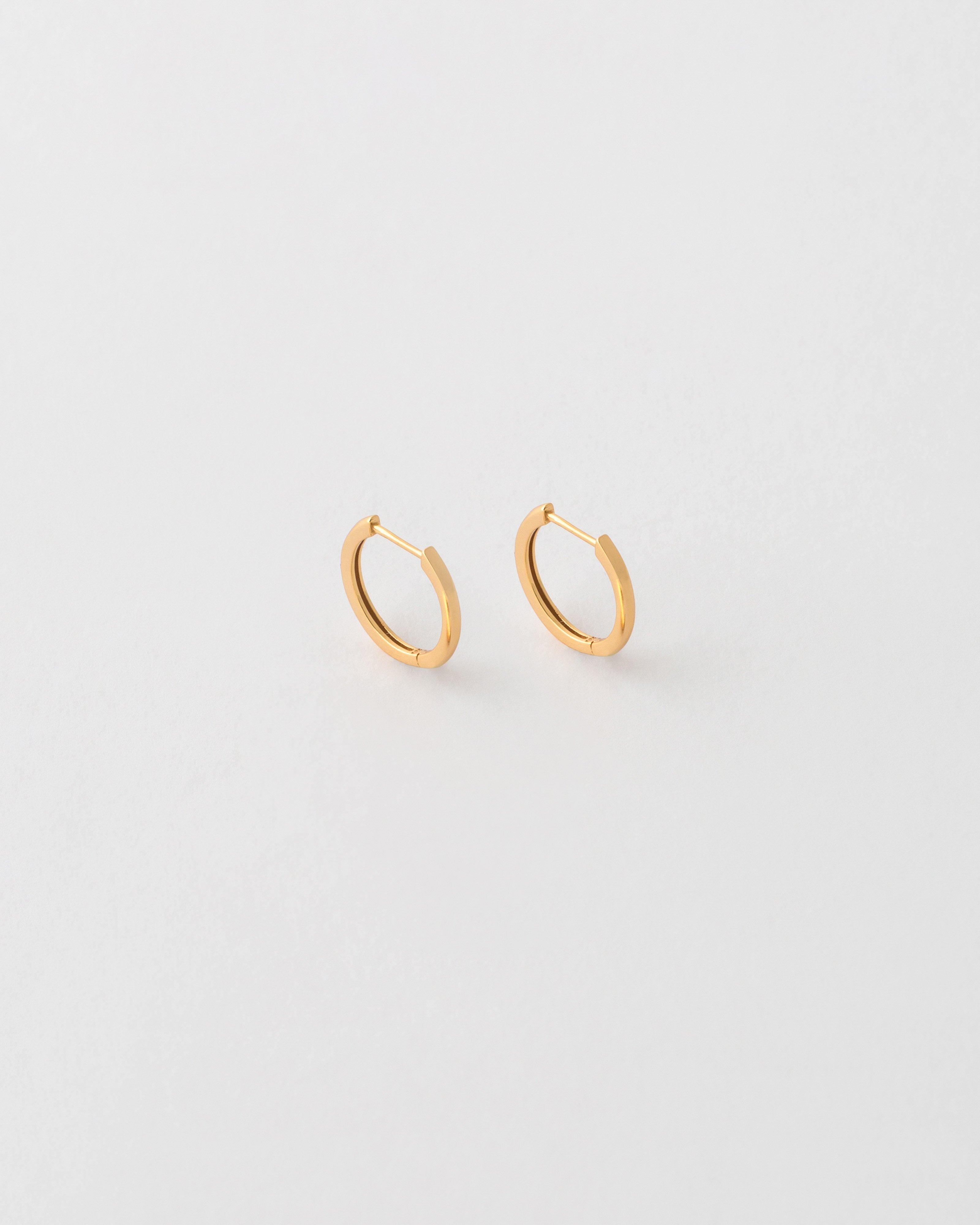 Sterling Silver Mini Hoop Earrings -  Gold