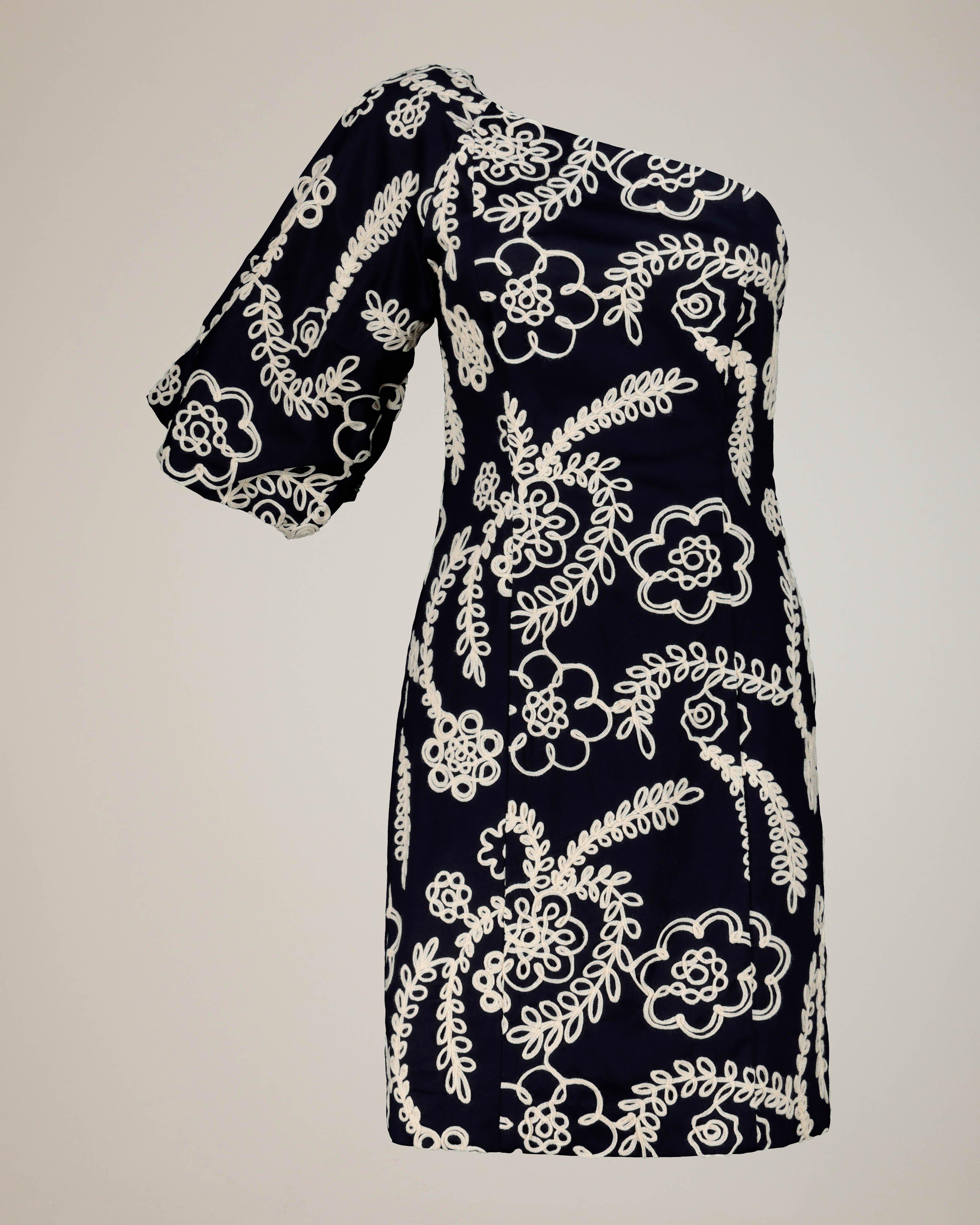 winter embroidered dresses One Shoulder Embroidered A-Line Gown main image 1