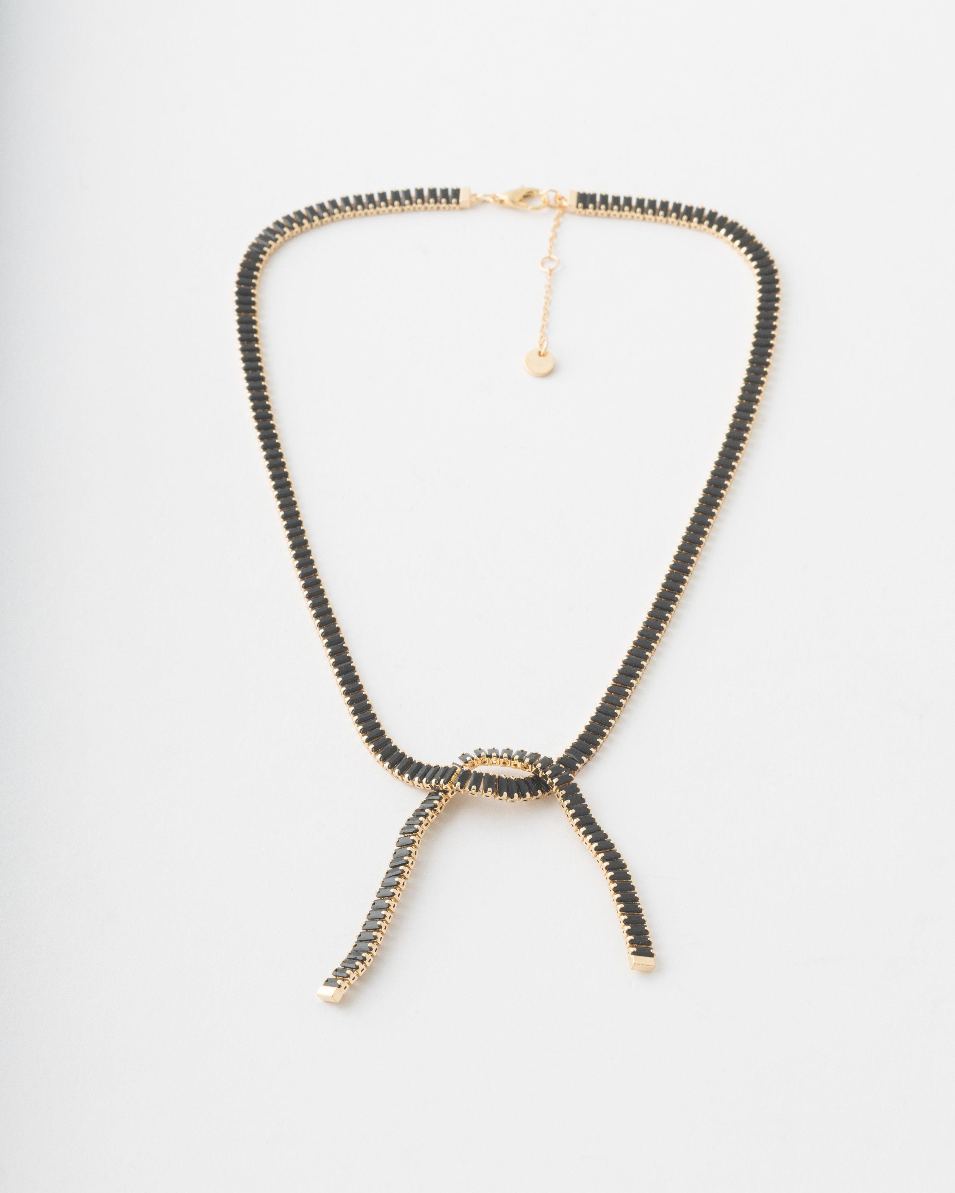 Black & Gold Necklace -  Black