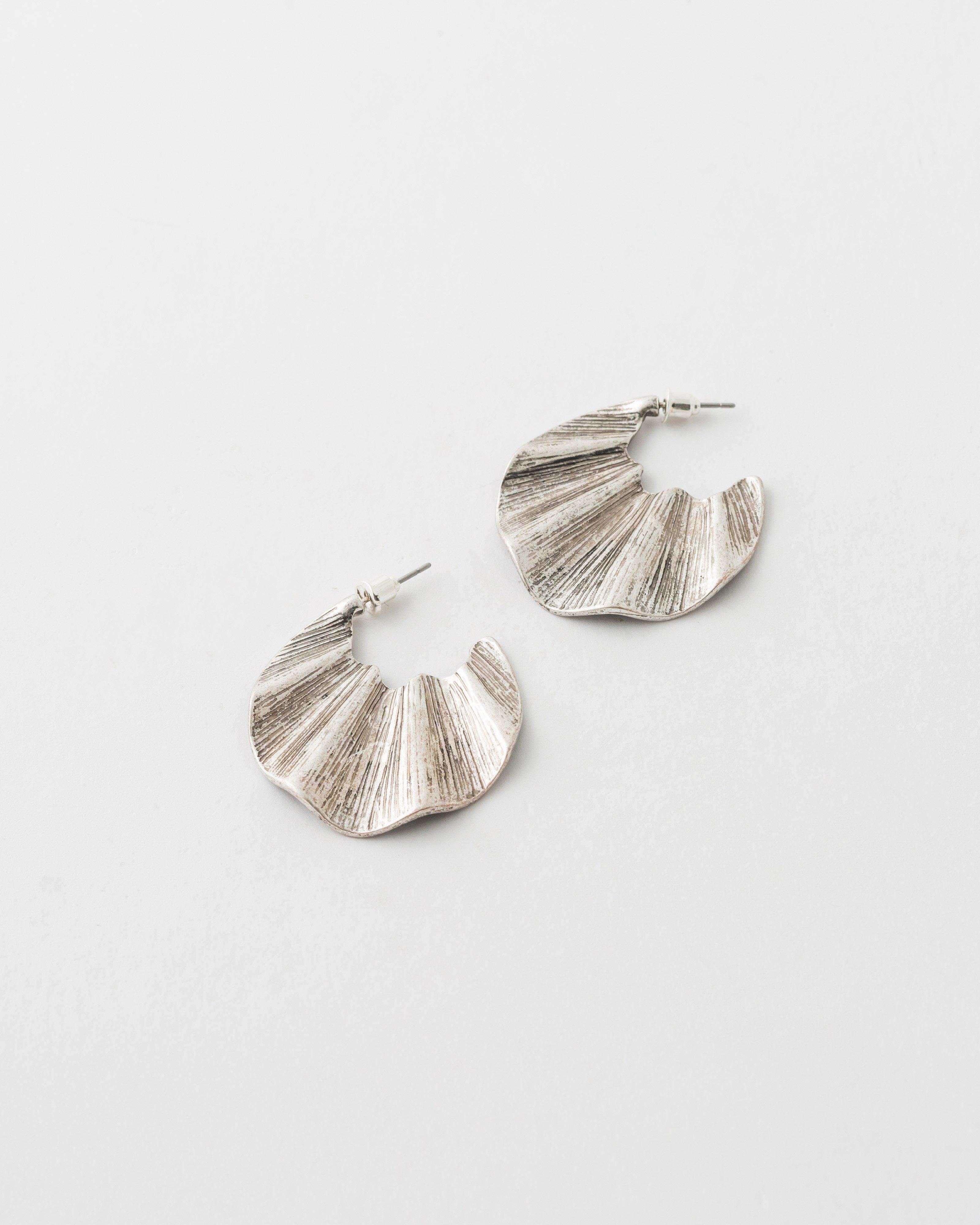 Gold Twirl Earrings -  Silver