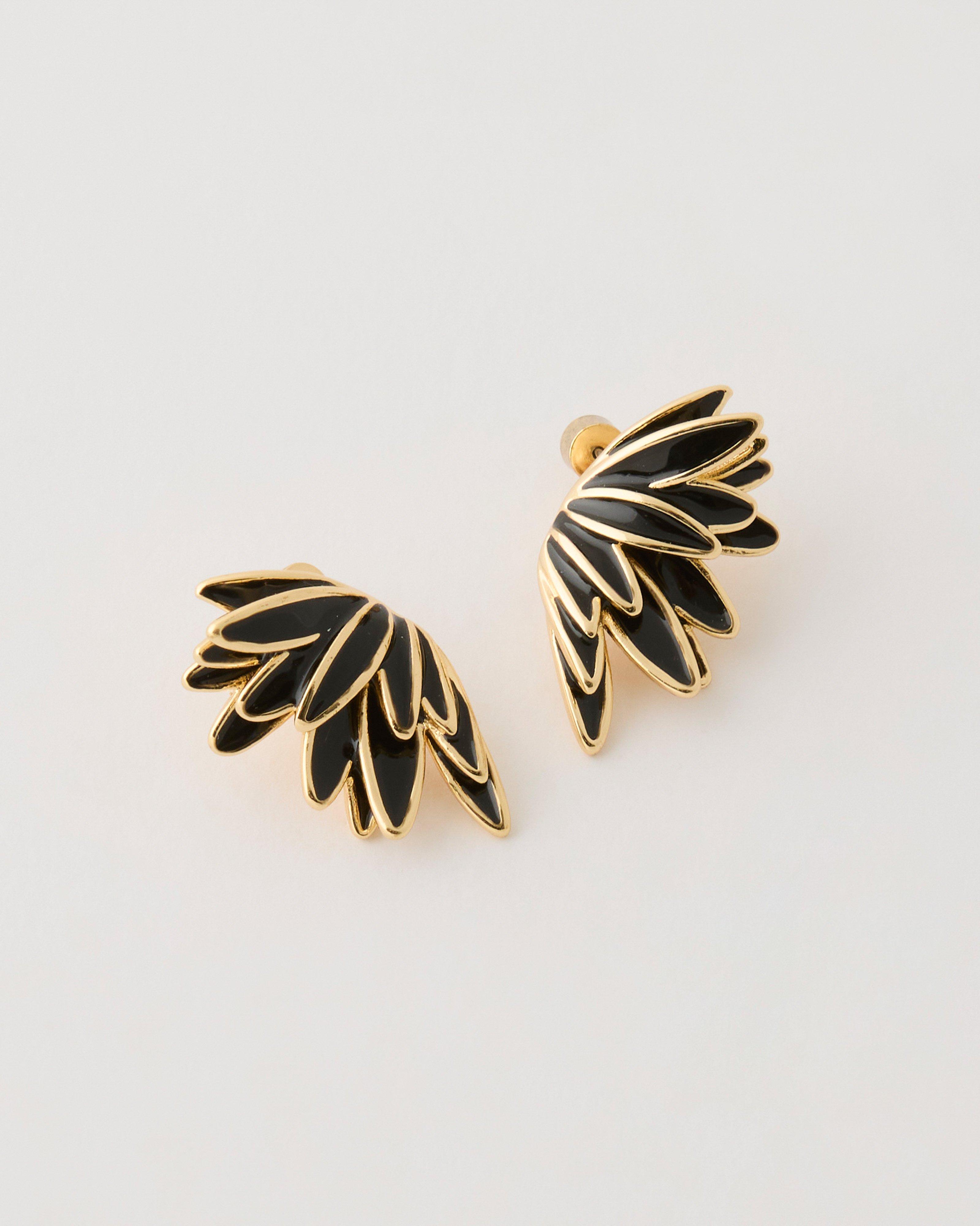 Stud Wing Earrings -  Gold