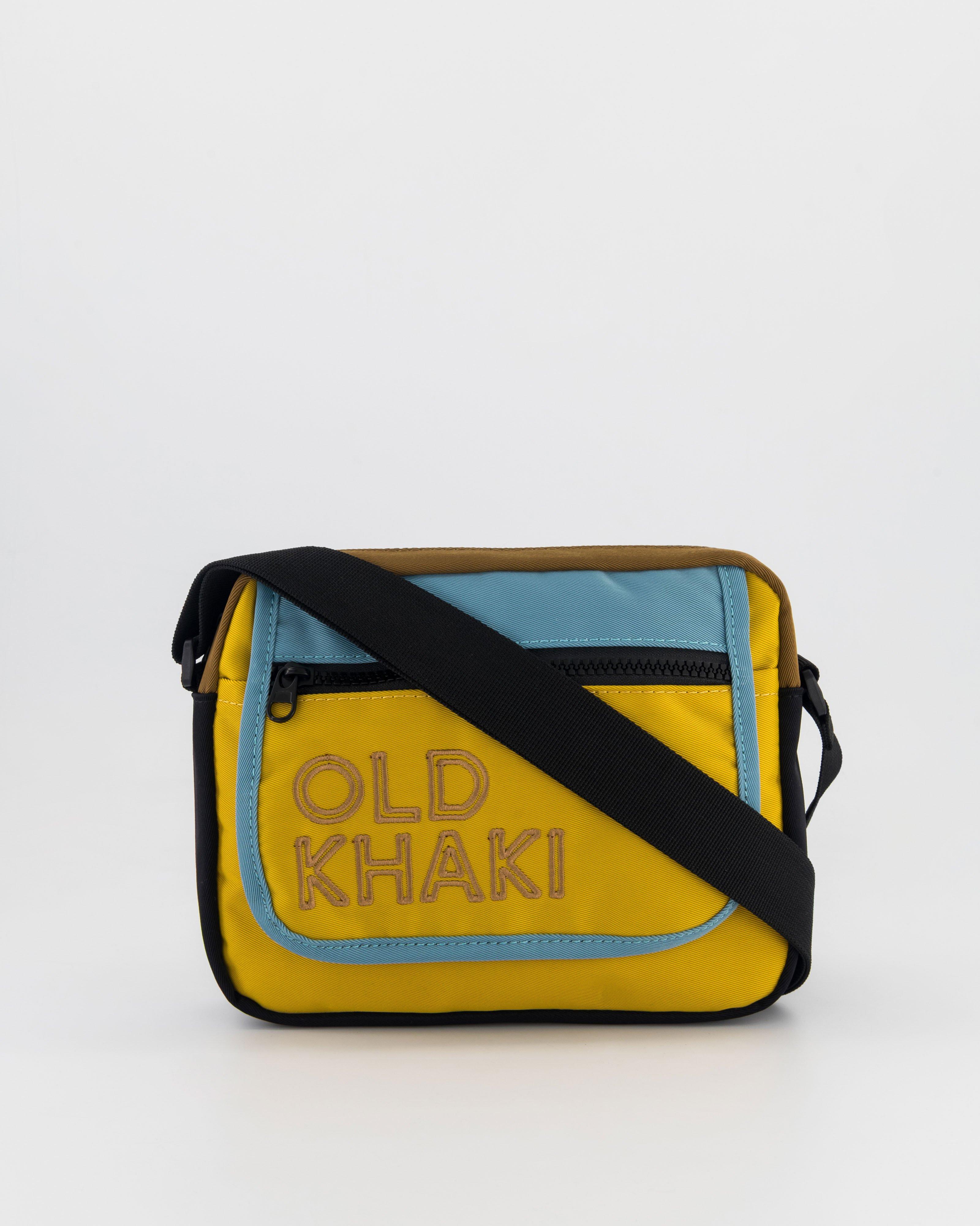 Old Khaki Men's Lino Colour-Blocked Crossbody Bag -  Mustard
