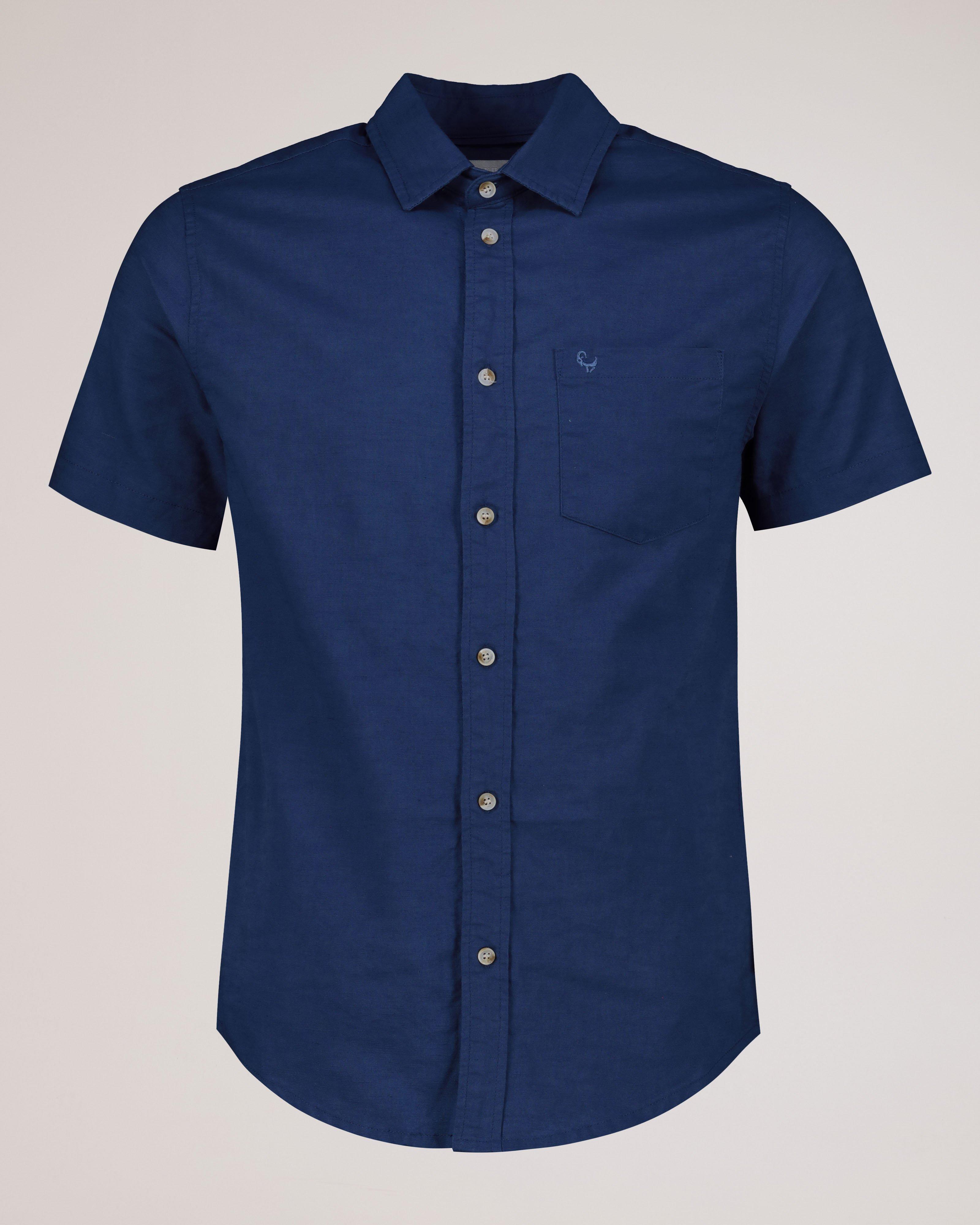 Old Khaki Men's Miles Linen Shirt -  Blue