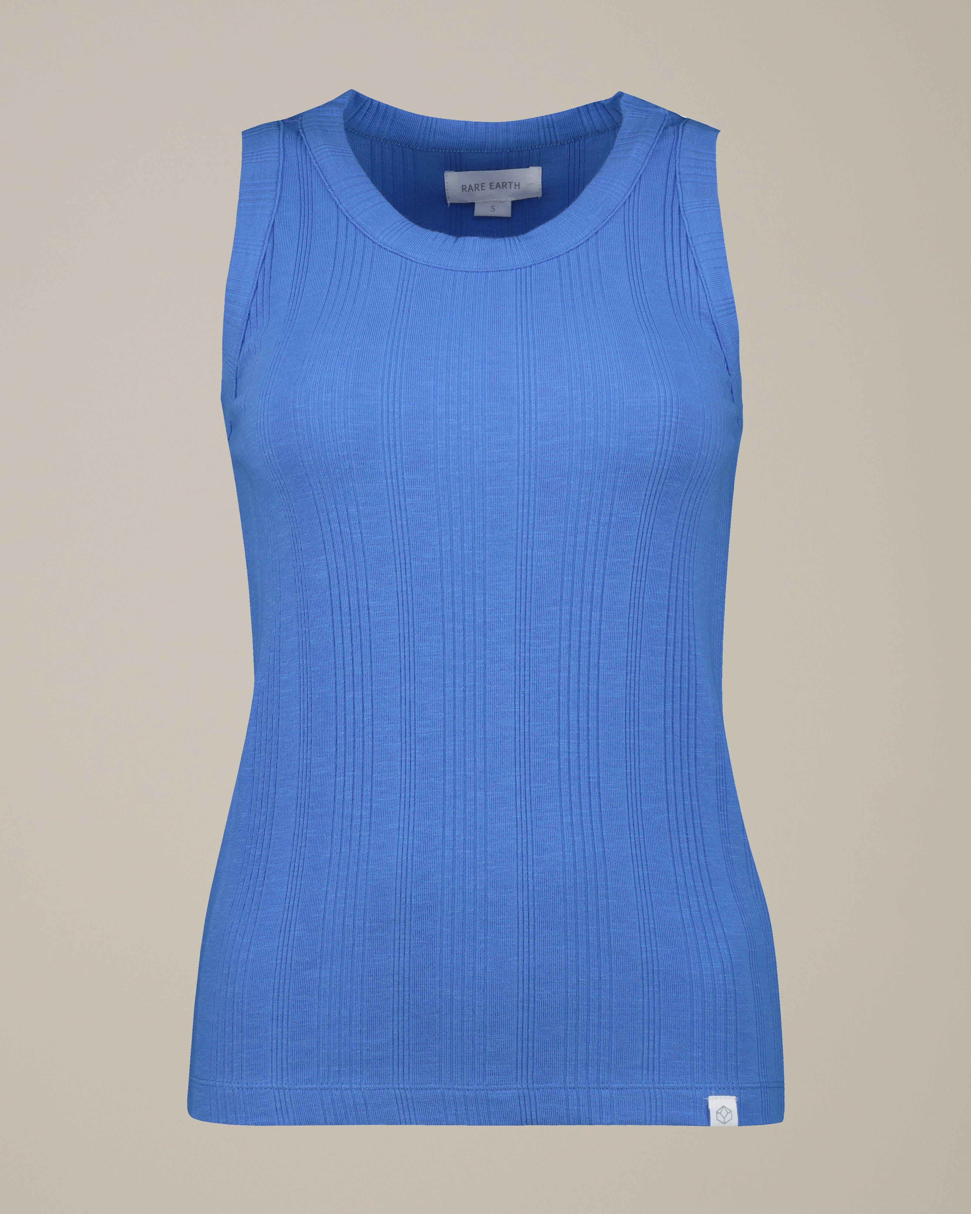Rare Earth Women's Blossom Rib Tank Top -  Cobalt