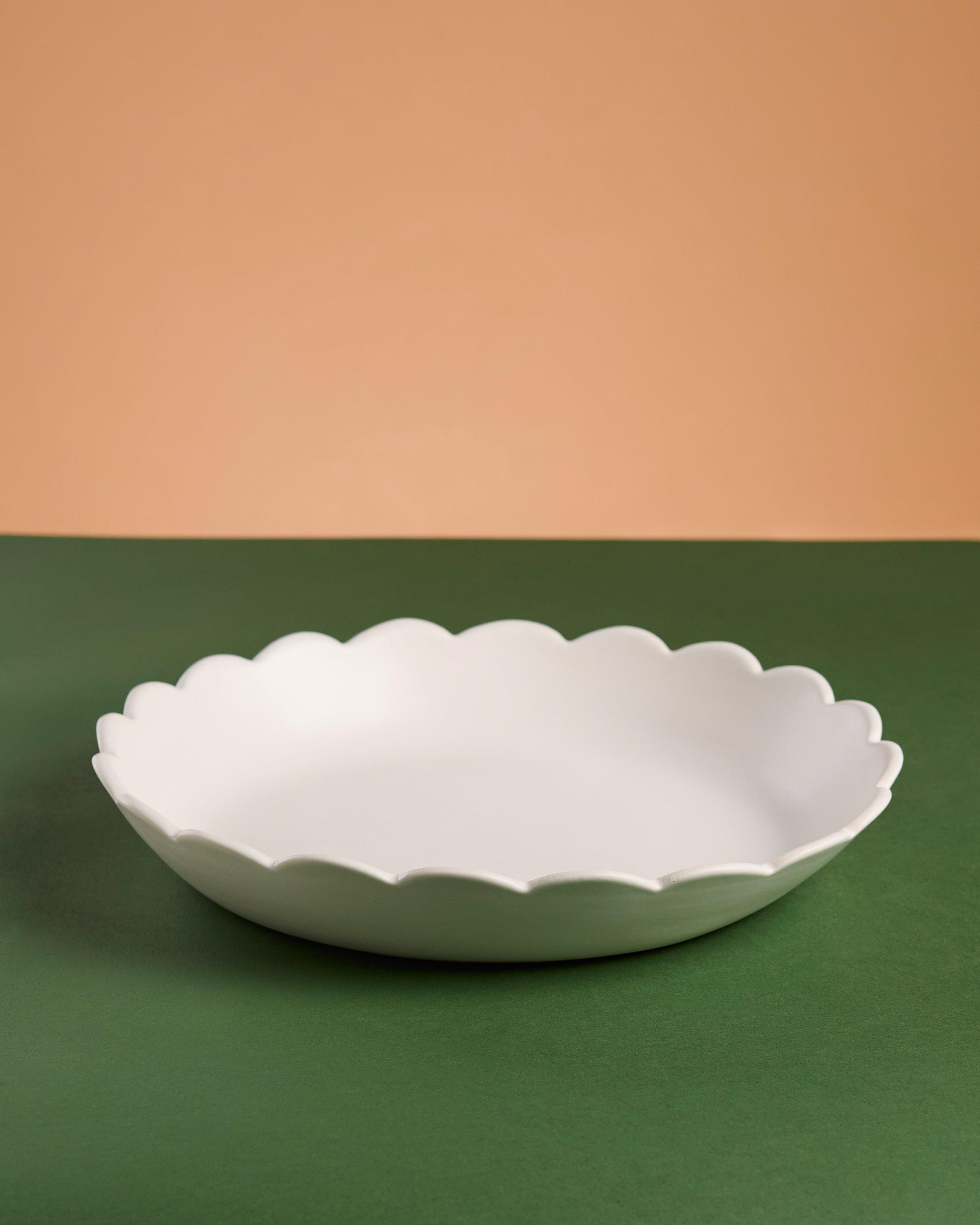 Acacia Medium Scallop Bowl -  Teal