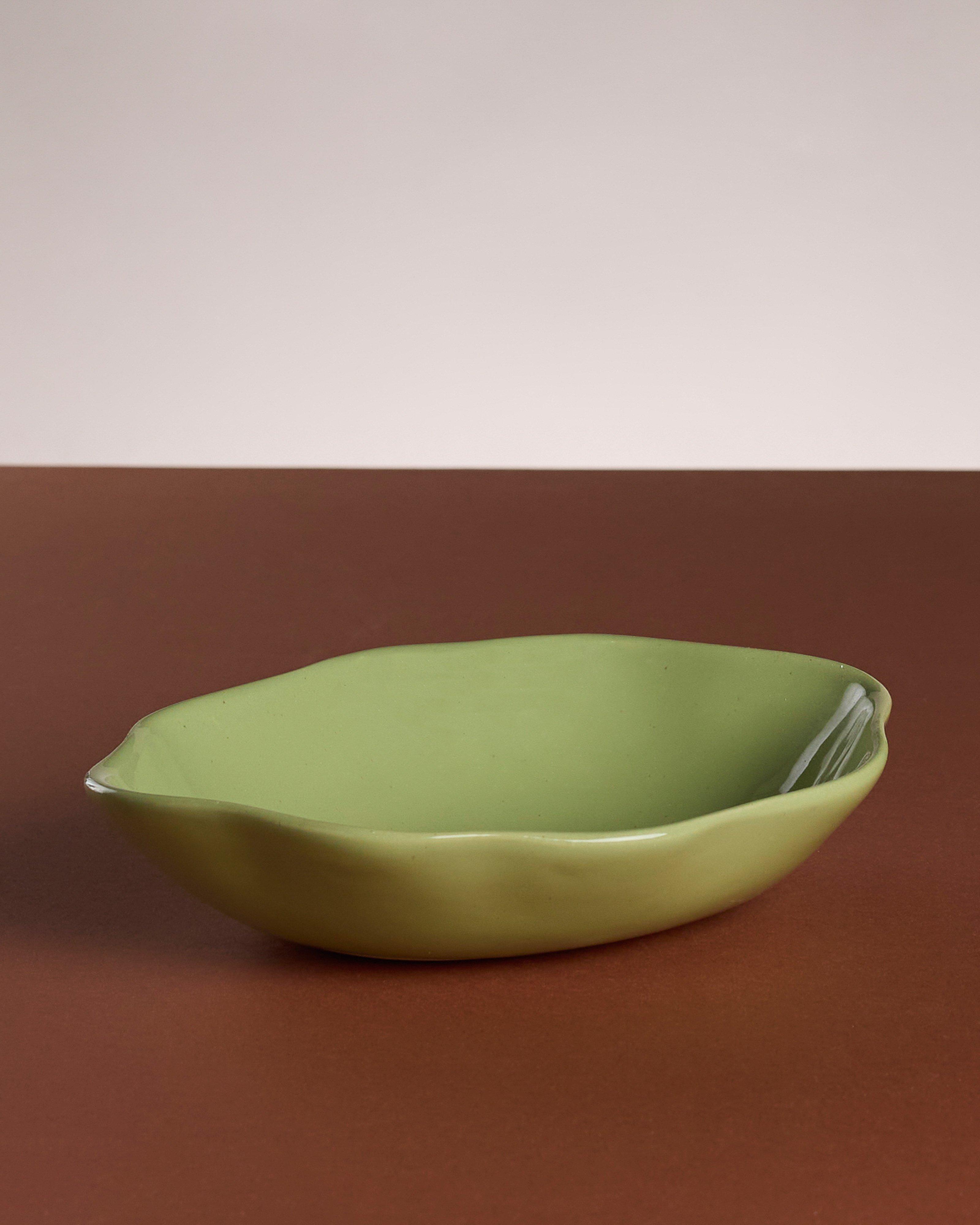 Flutter Small Oval Bowl -  Green