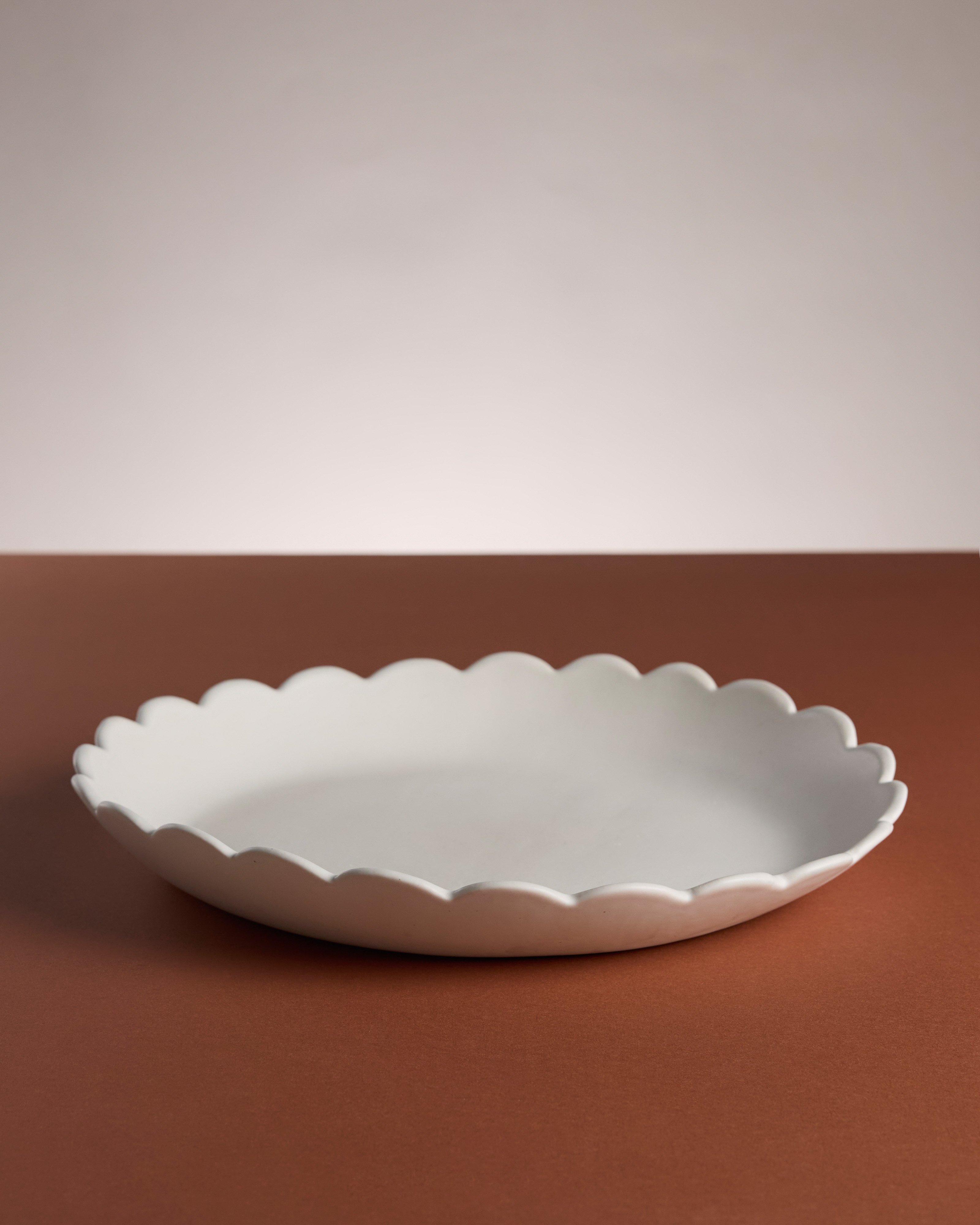 Acacia Large Scallop Bowl -  Milk