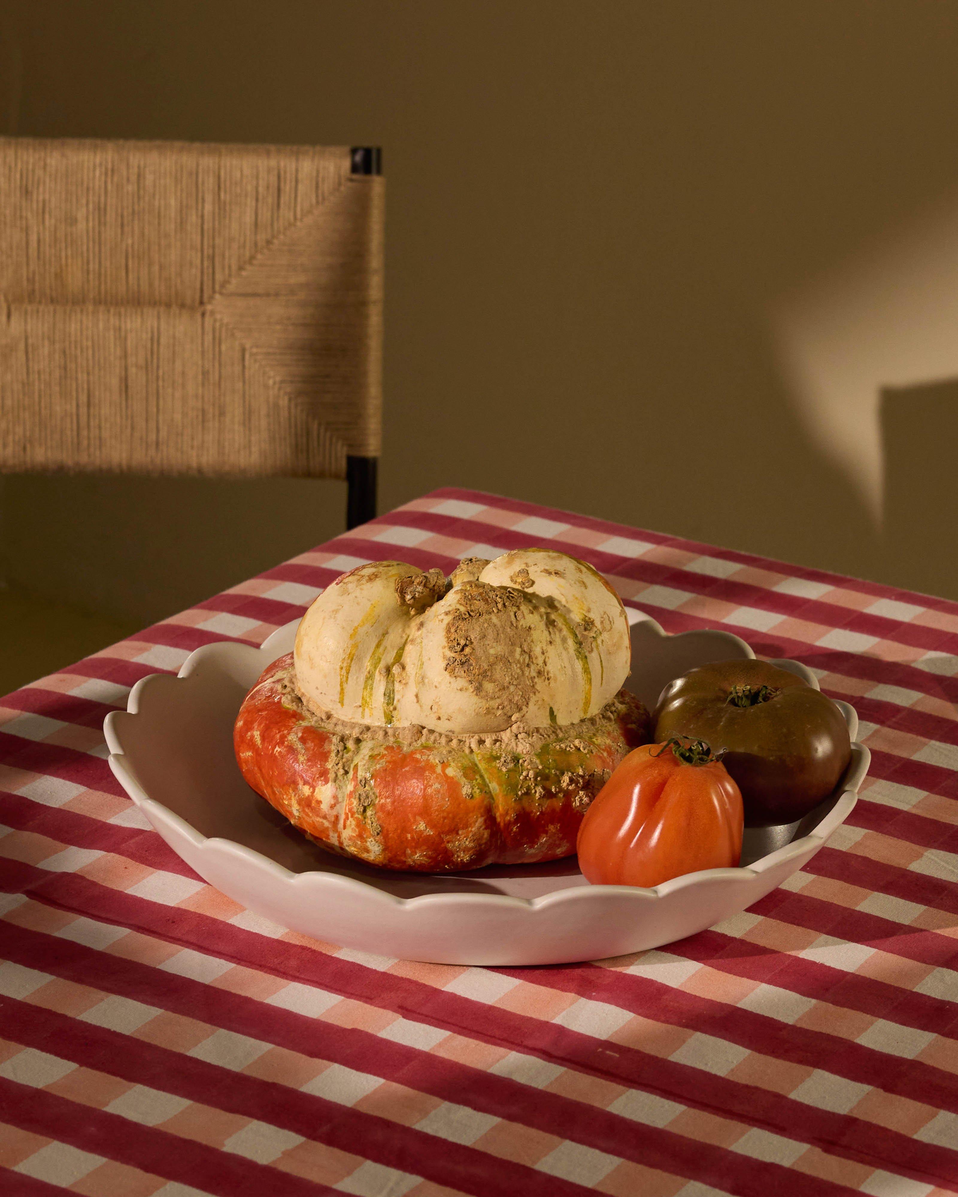 Acacia Large Scallop Bowl -  Milk