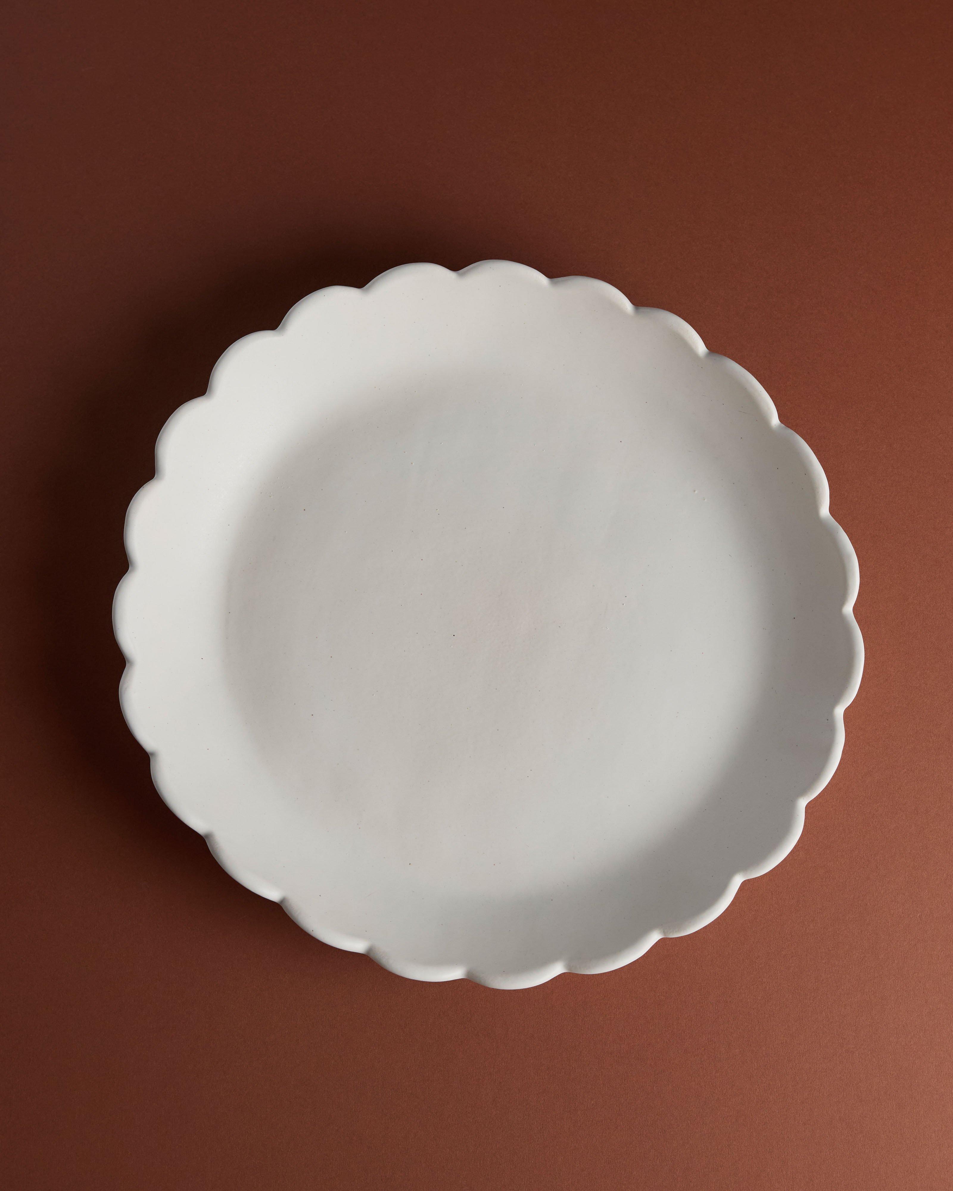 Acacia Large Scallop Bowl -  Milk