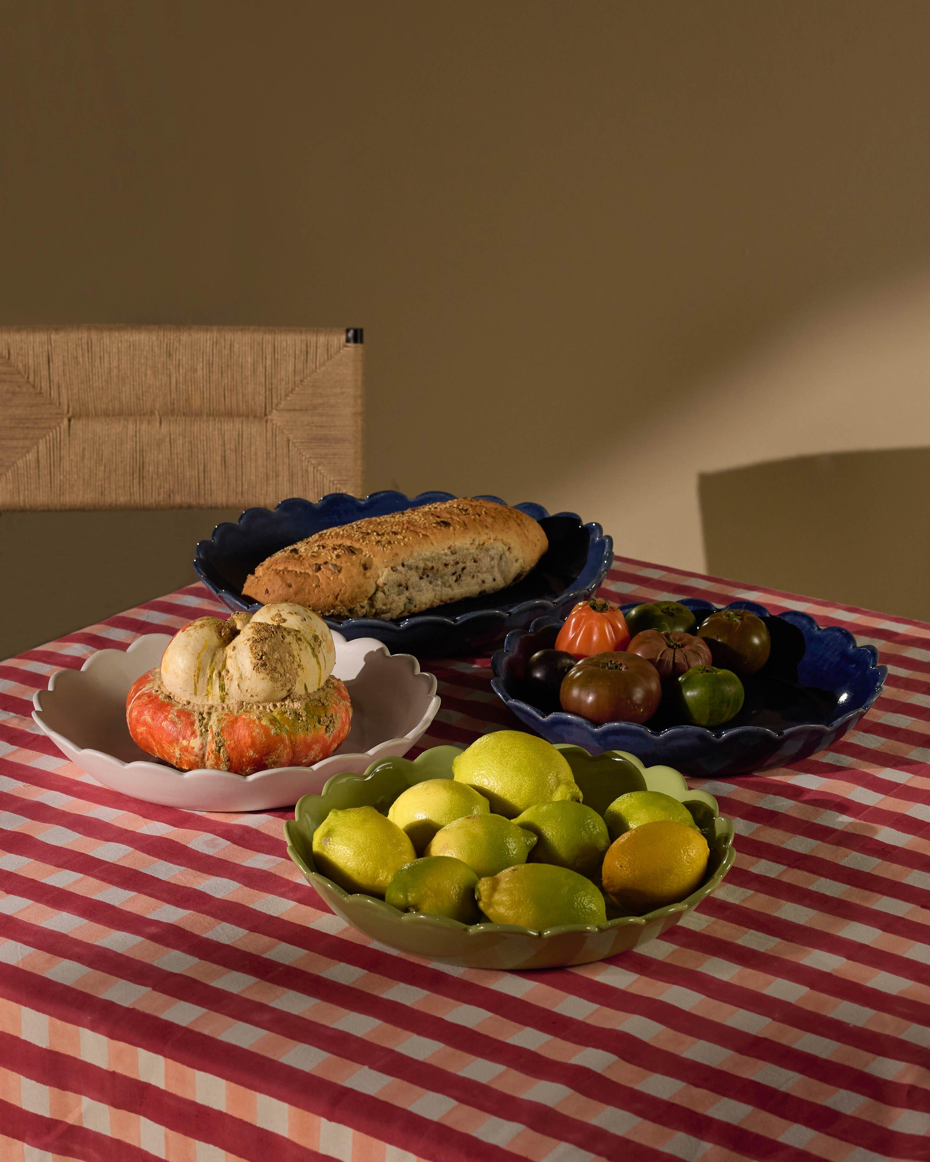 Acacia Large Scallop Bowl -  Milk