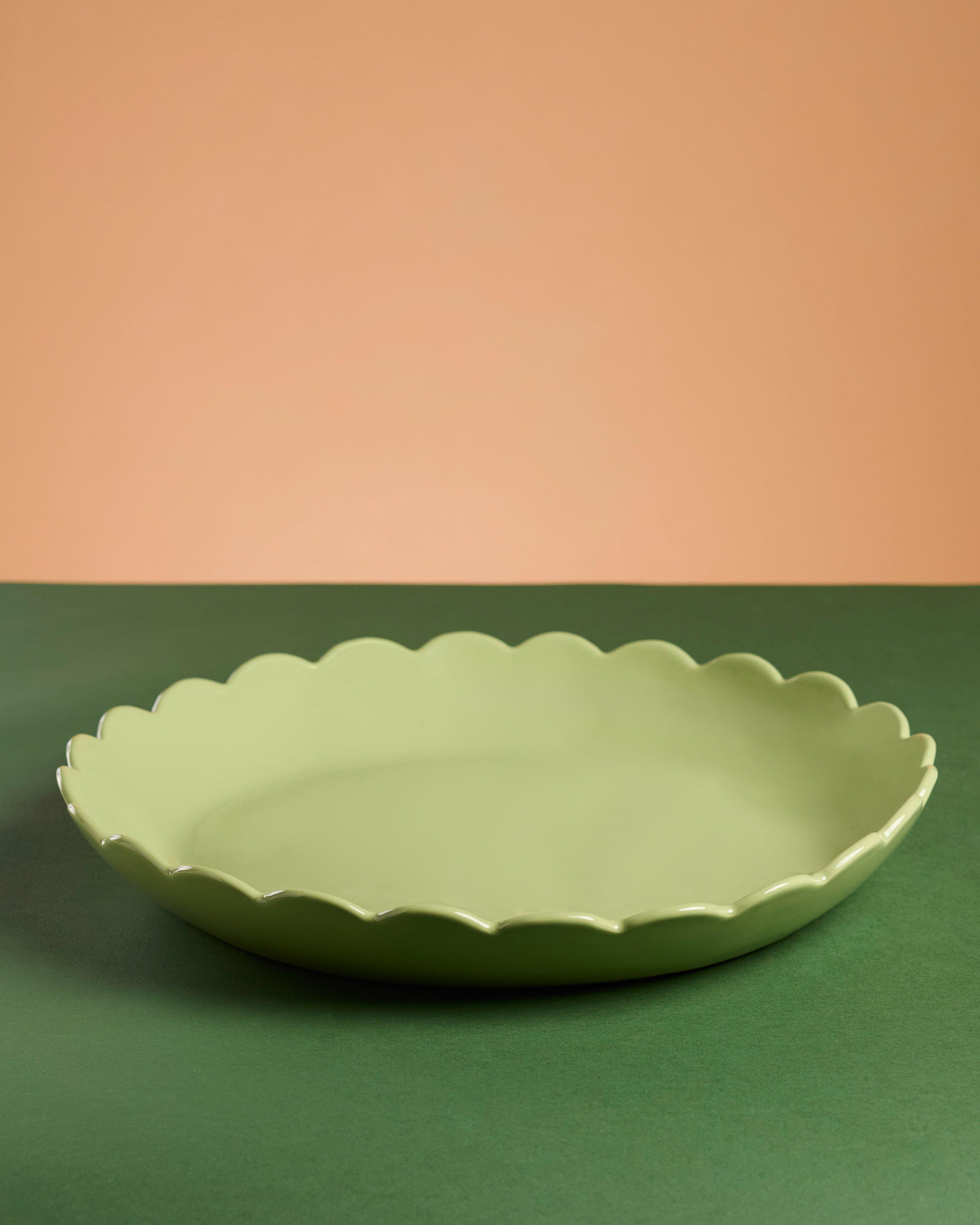 Acacia Large Scallop Bowl -  Teal
