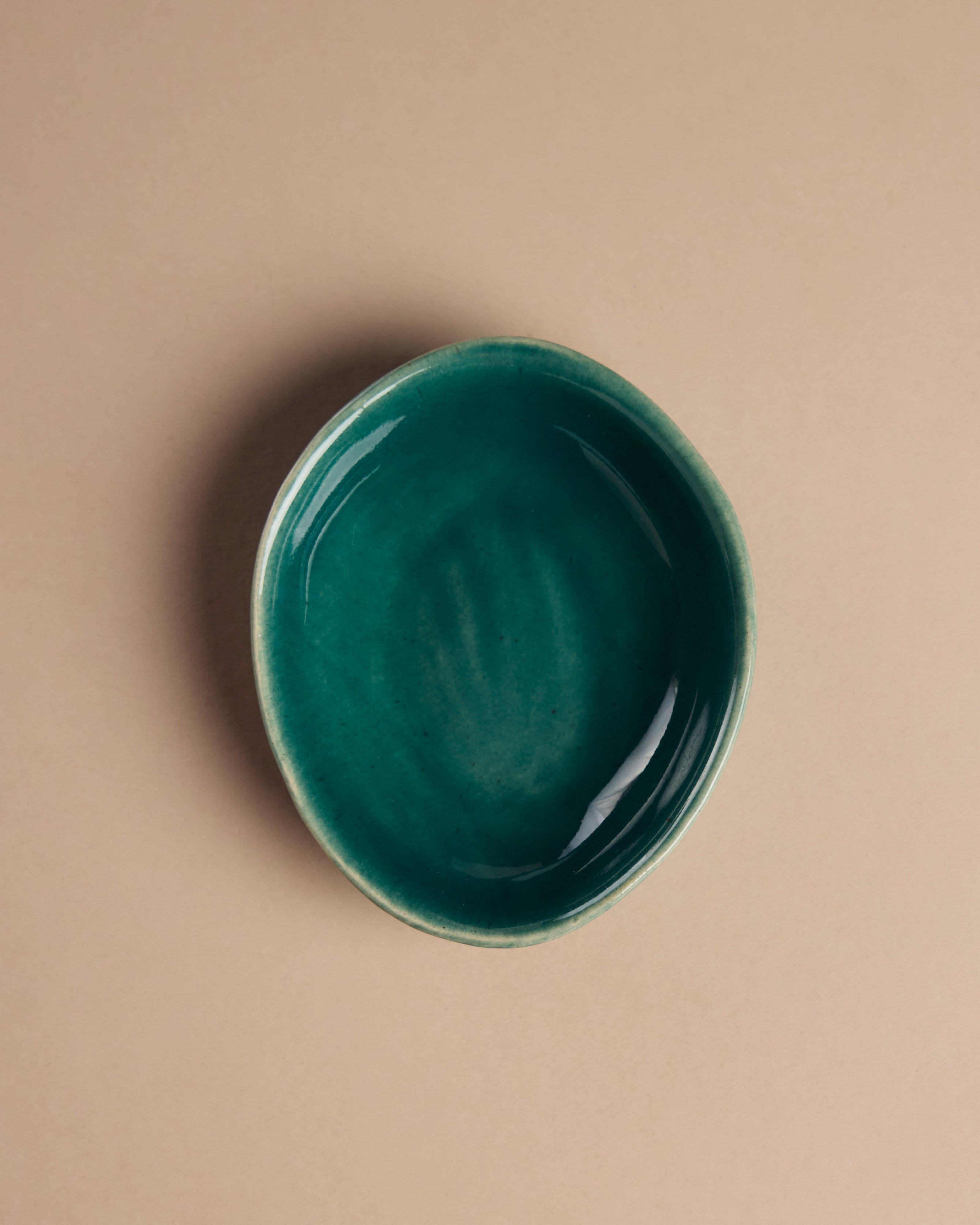 Oval Condiment Bowl -  Teal