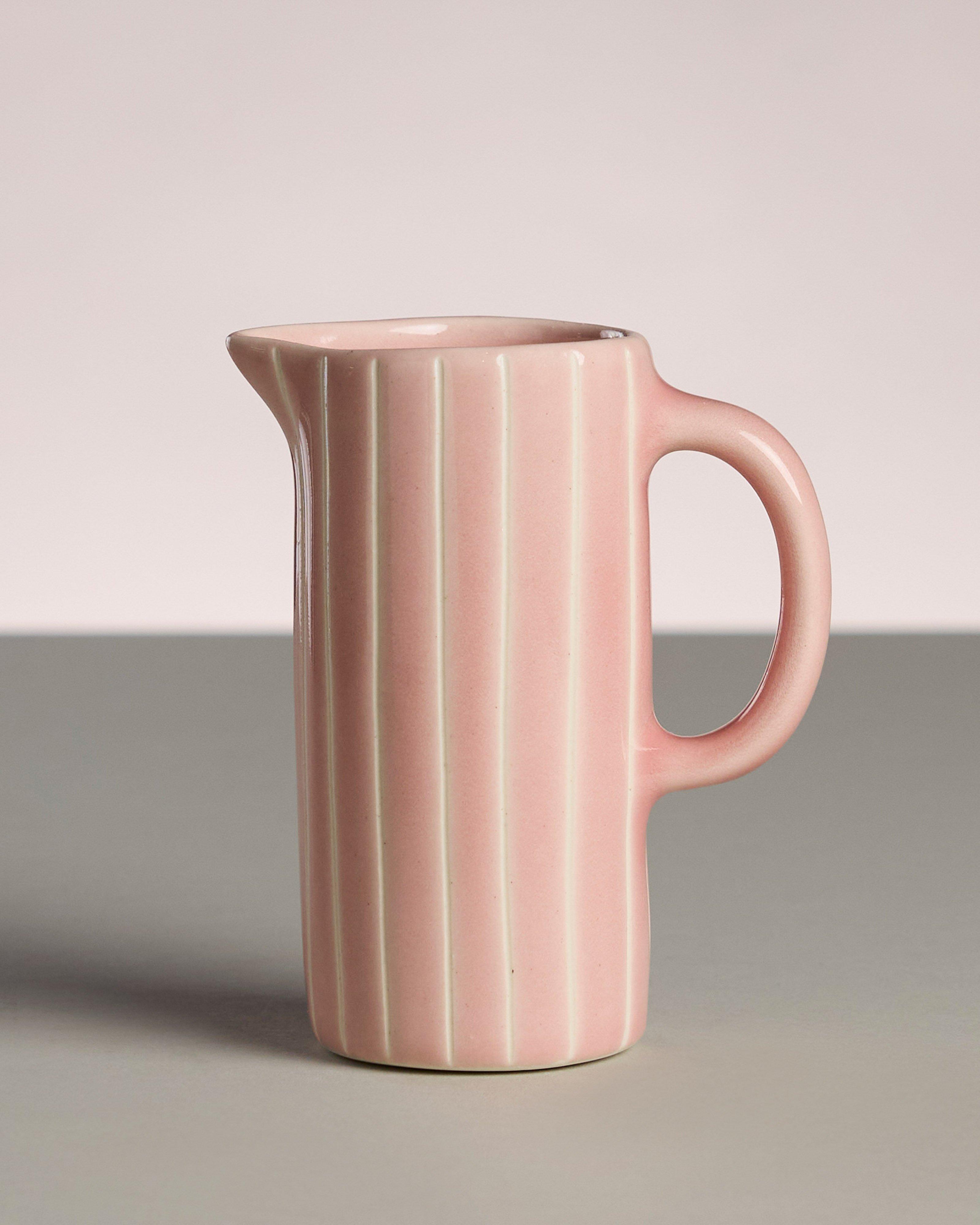 Lined Luna Small Jug -  Pink