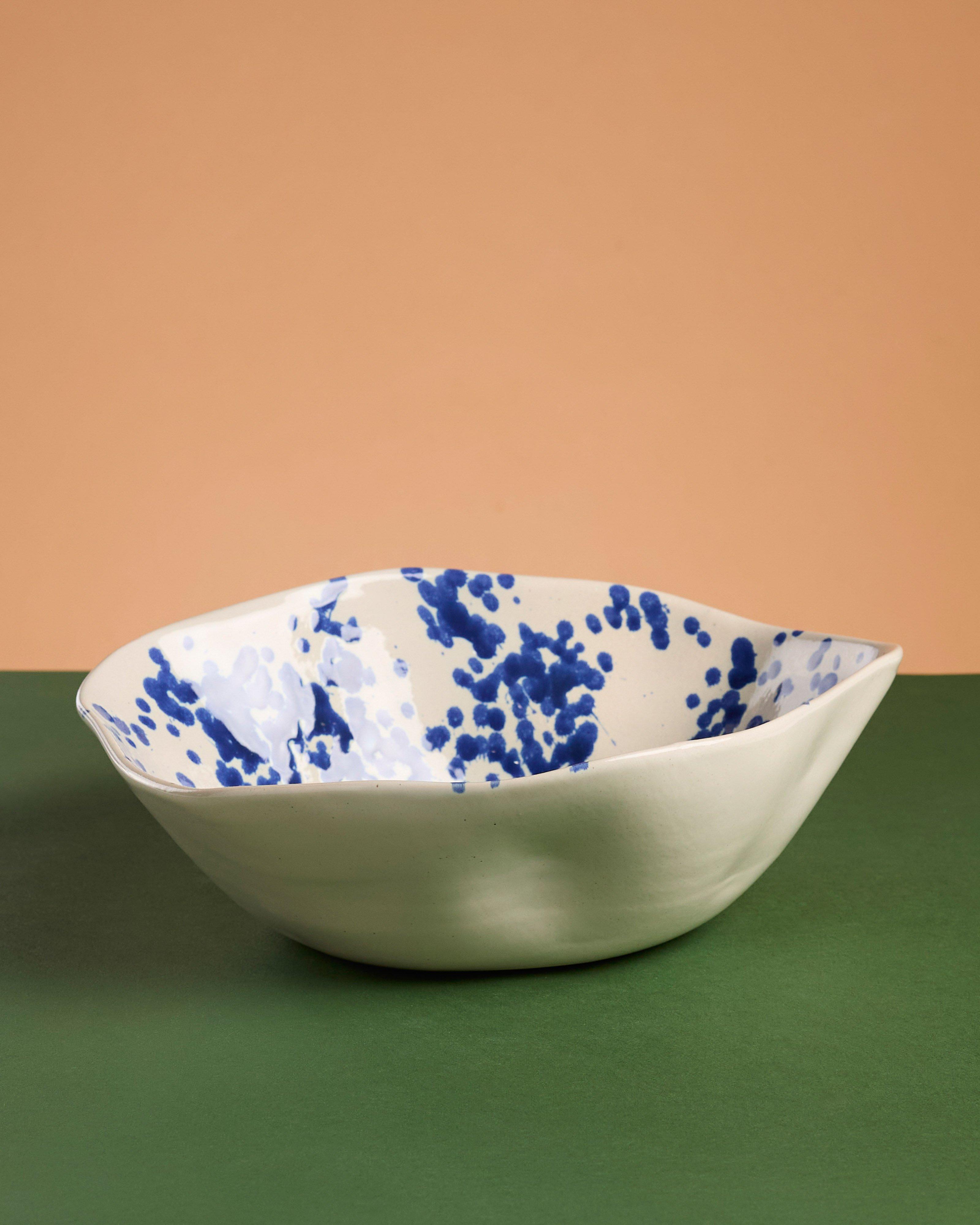 Drunken Salad Splatter Bowl -  Blue