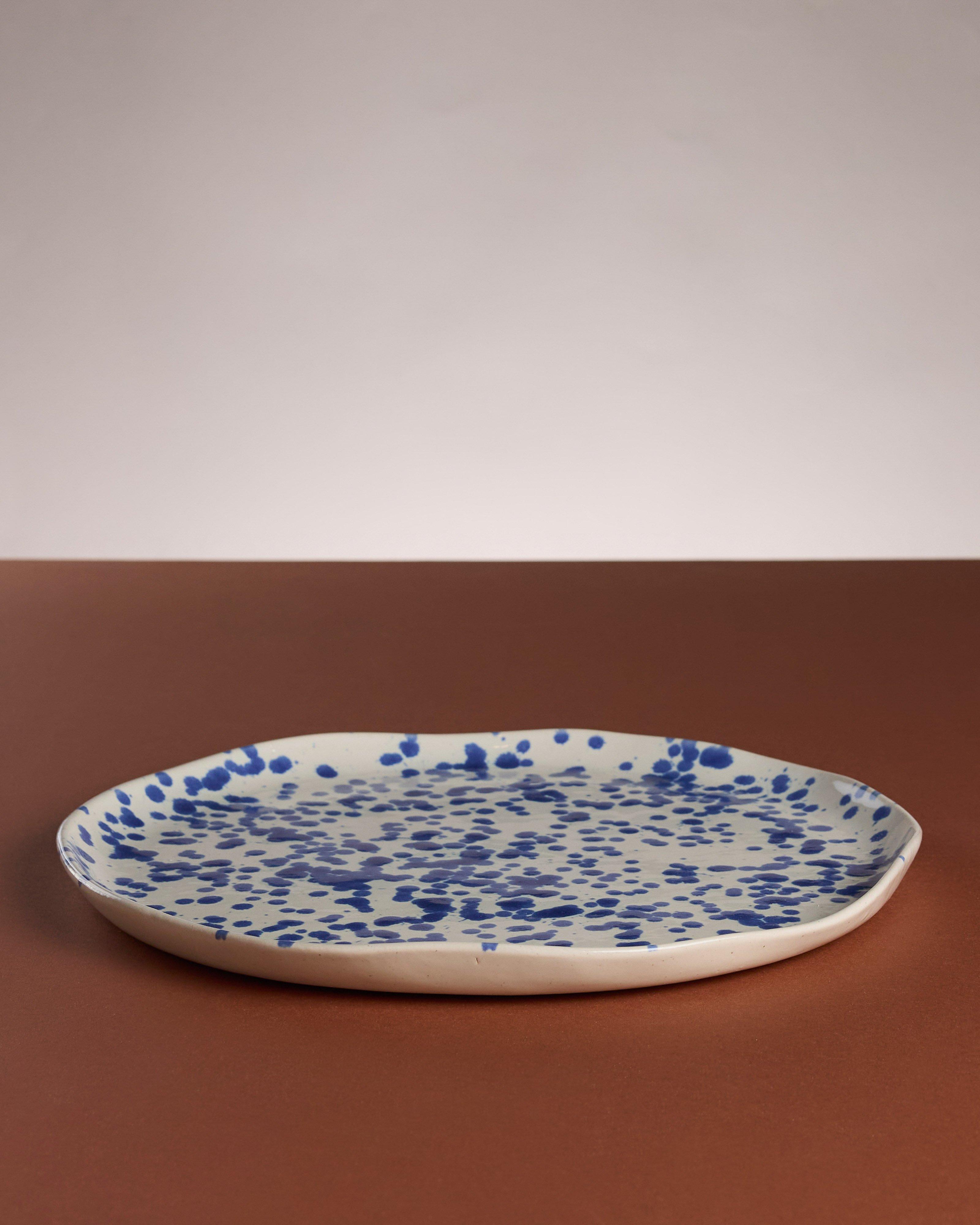 Drunken Splatter Platter -  Blue
