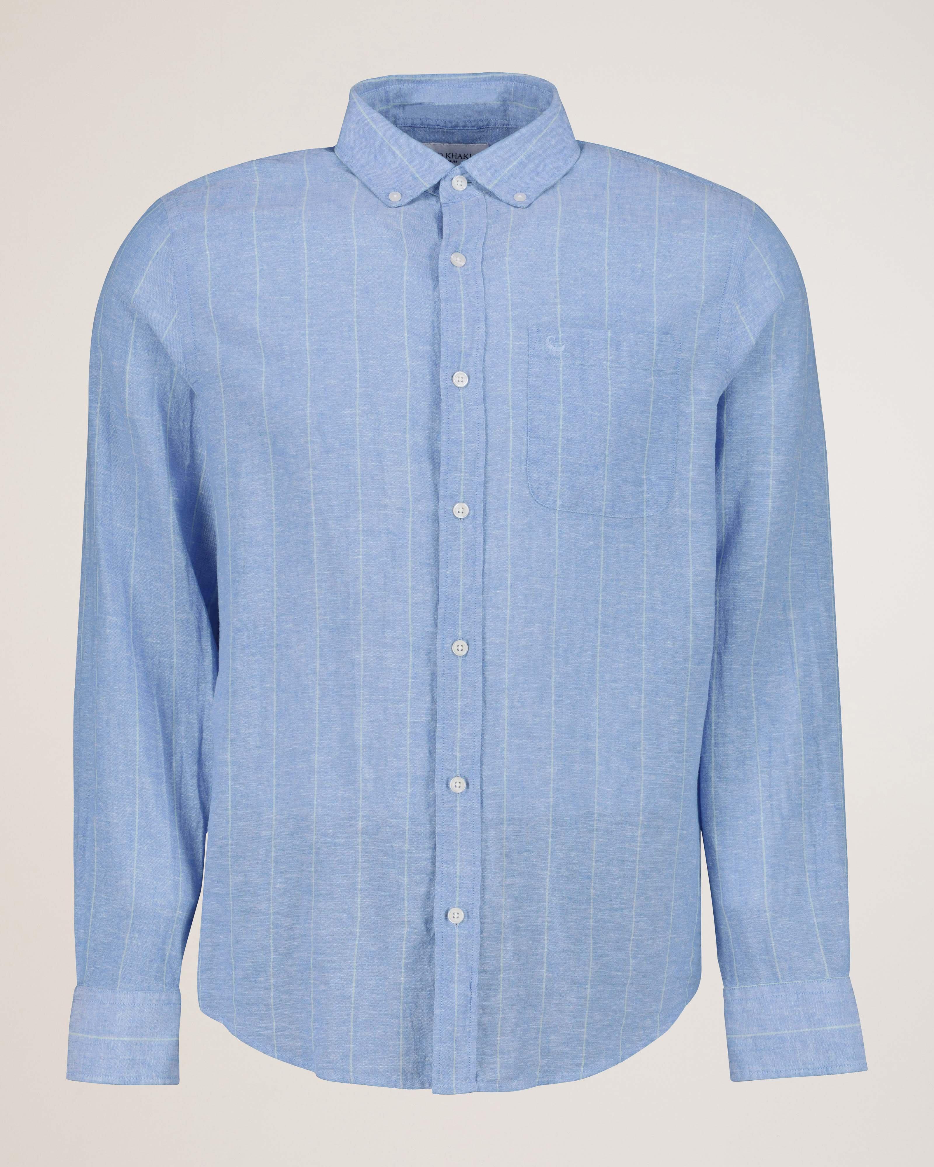 Men's Joe Cotton Linen Stripe Shirt | Old Khaki