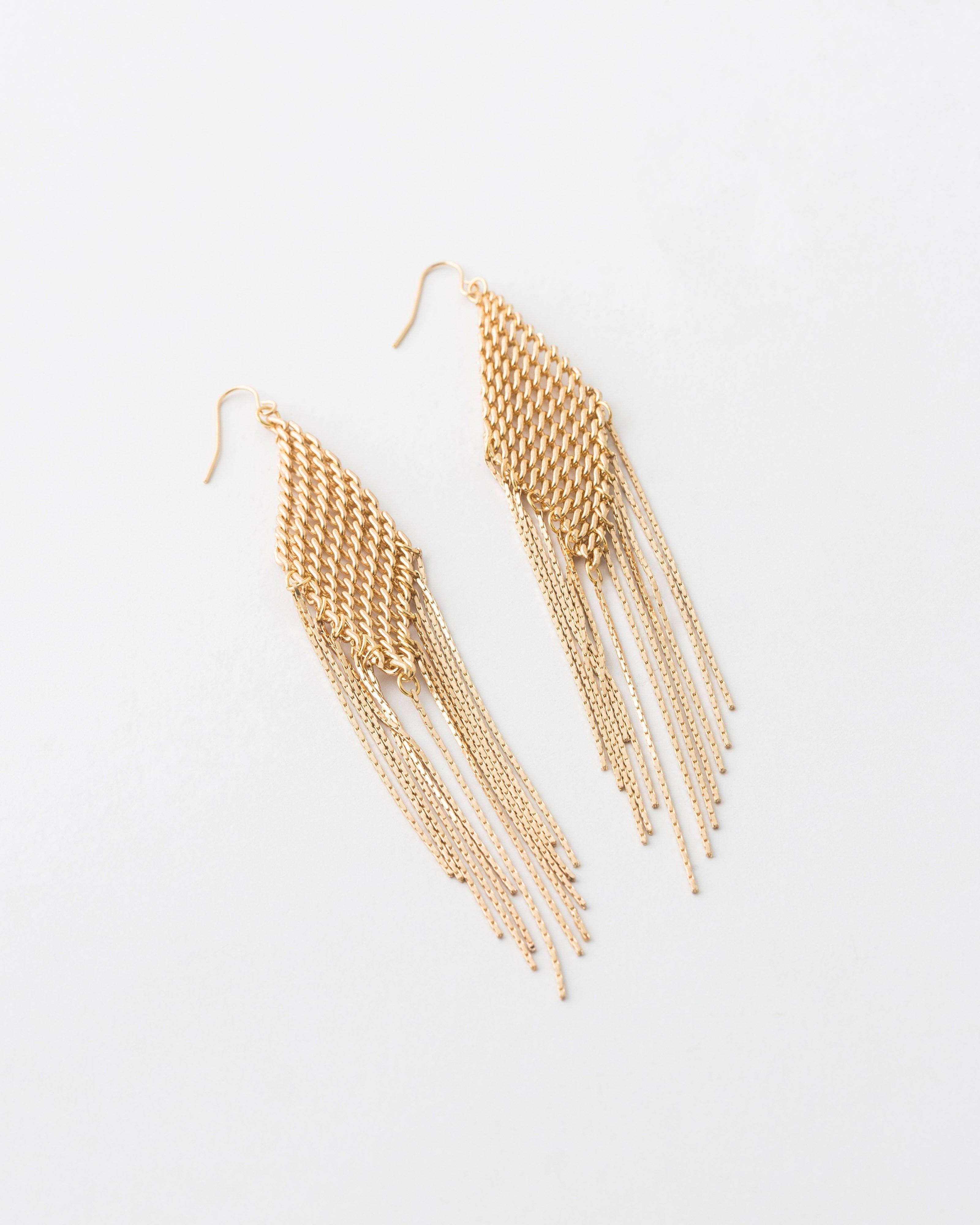 Western Dangle Earrings -  Gold
