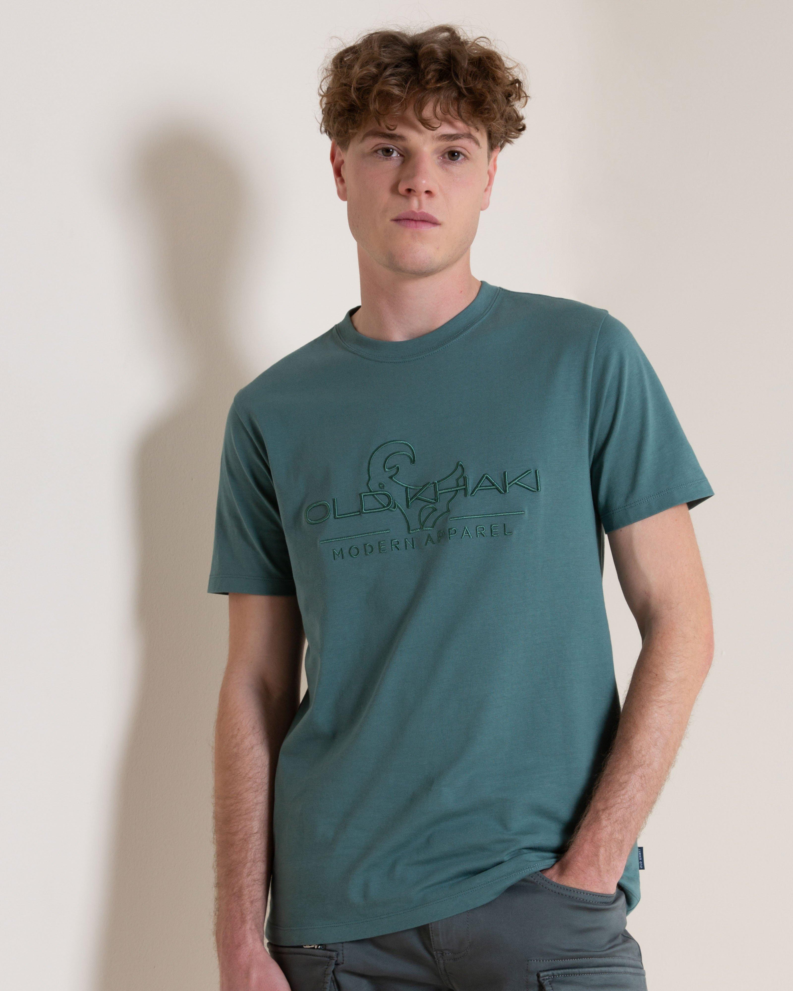 Old Khaki Men's Sibongile Embroidery T-Shirt -  Sage