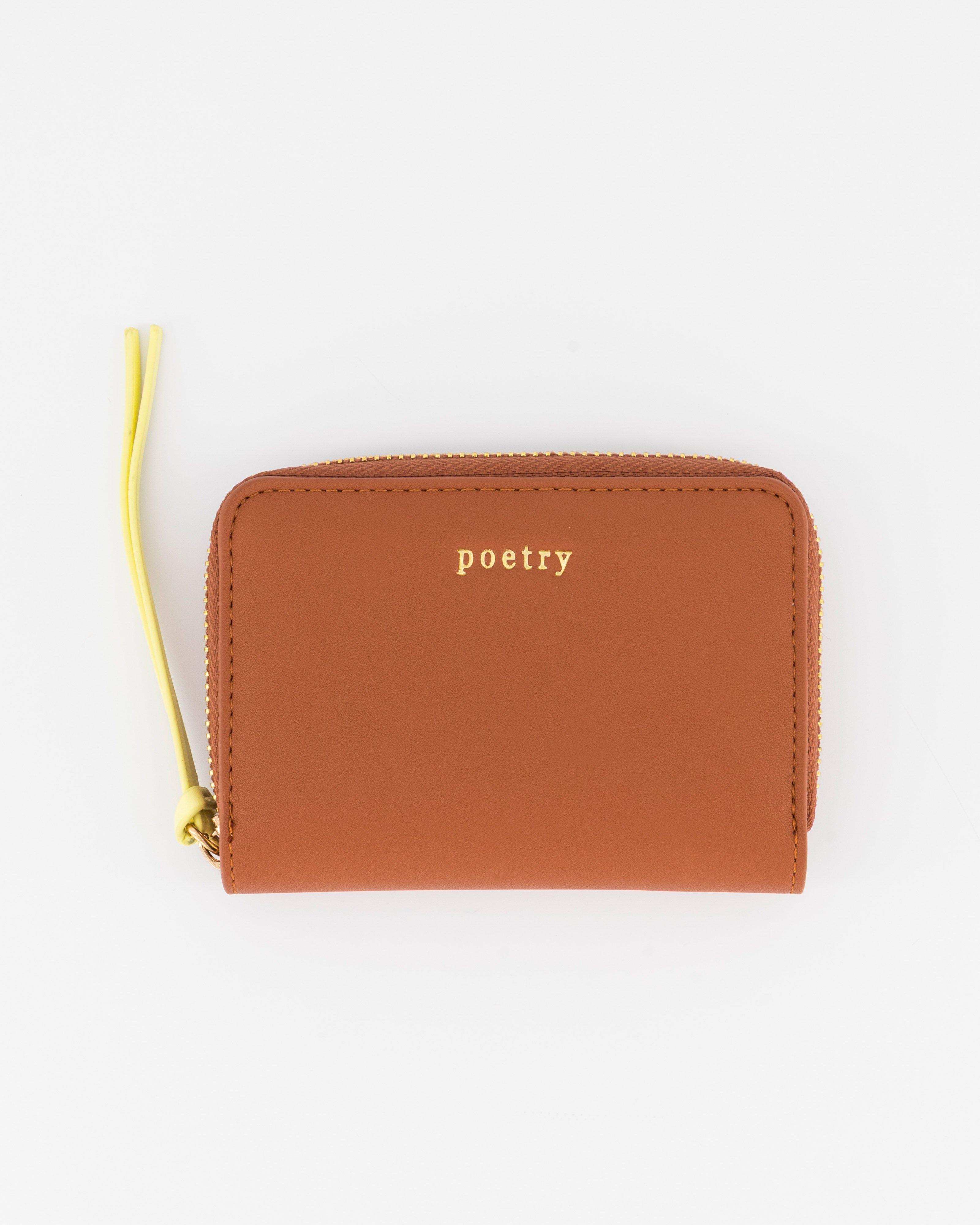 Oriana Mini Zip Wallet -  Tan