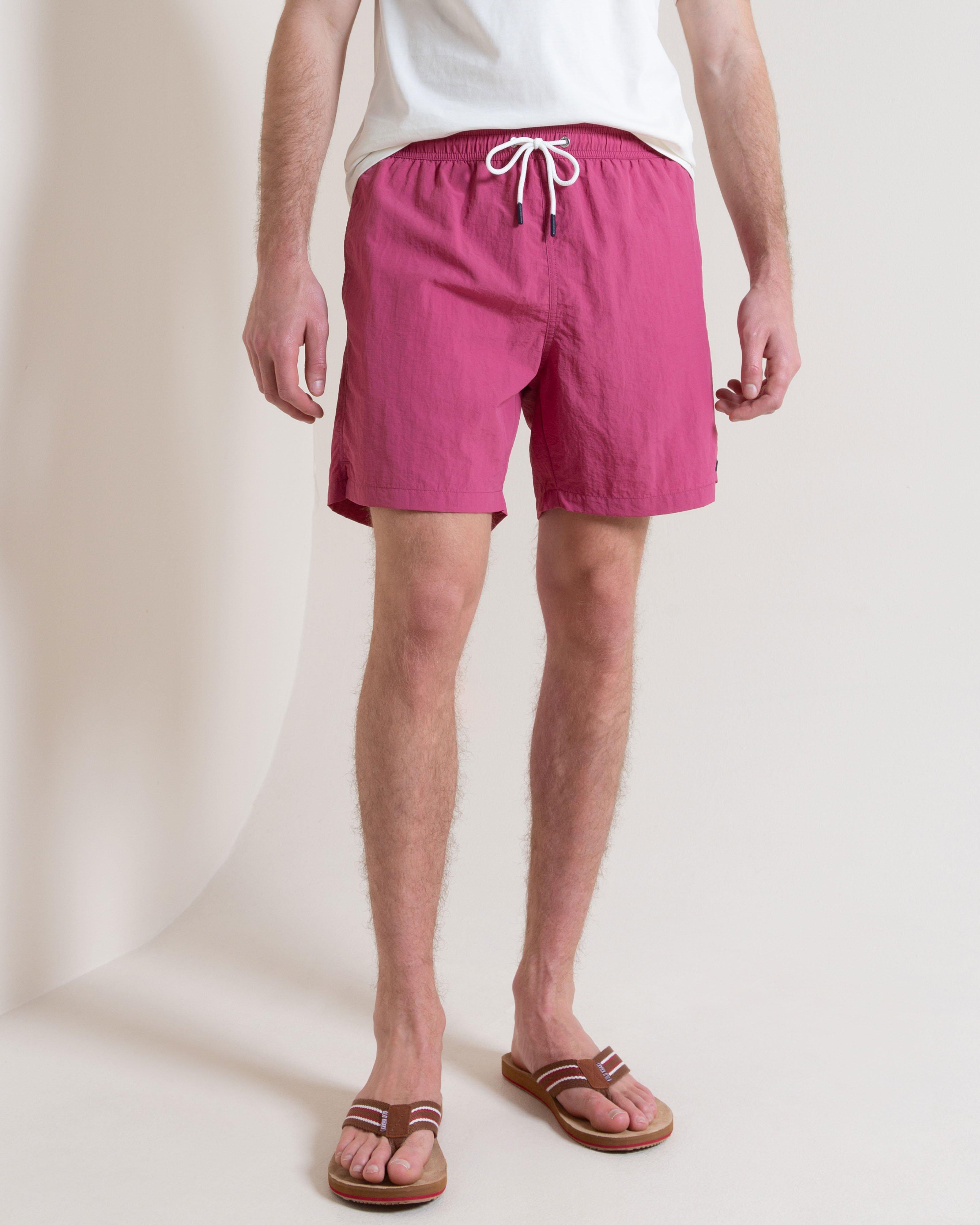Old Khaki Ash Plain Swim Shorts -  Berry