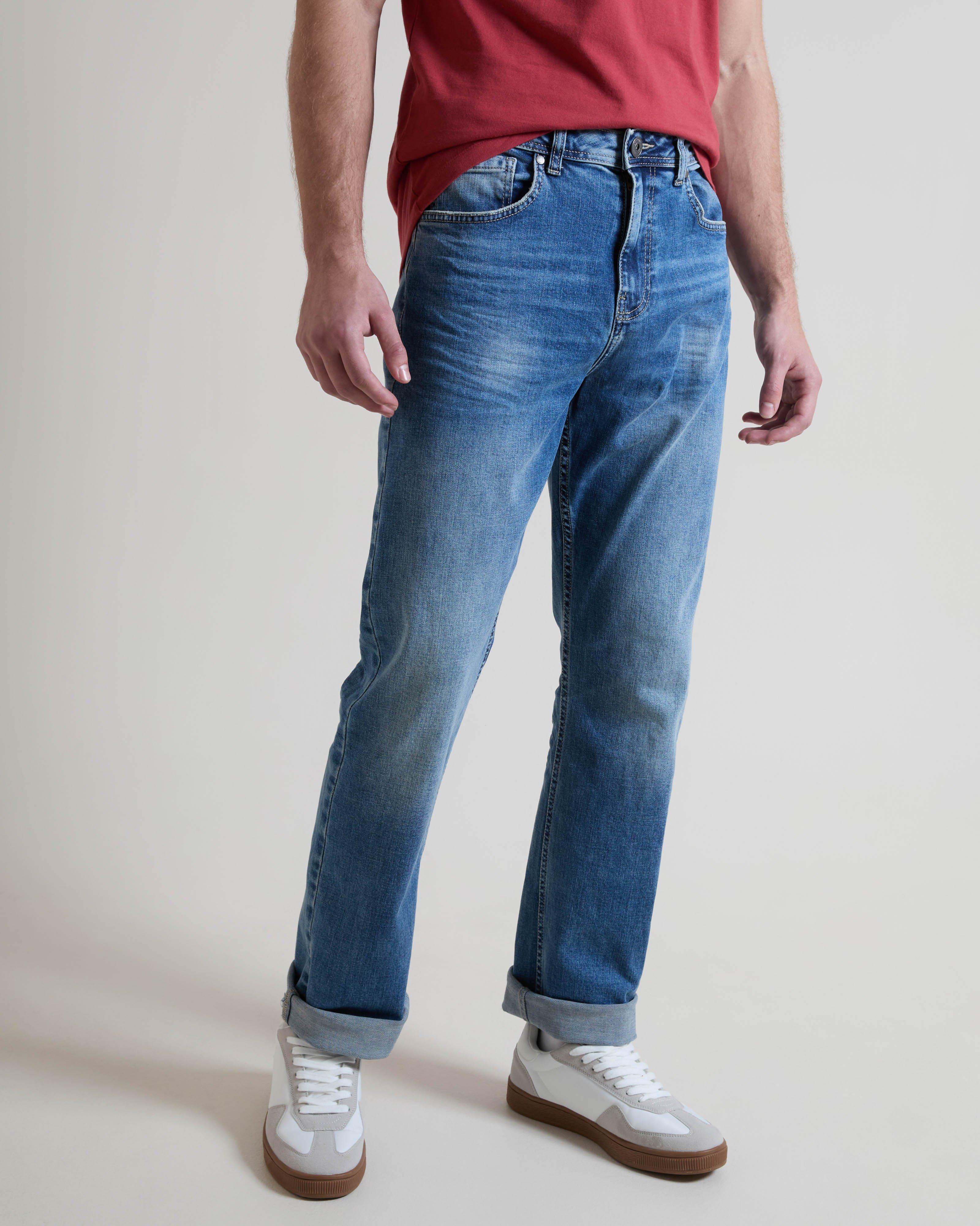 Old Khaki Men's Jordy Essential Straight Jeans -  Mid Blue