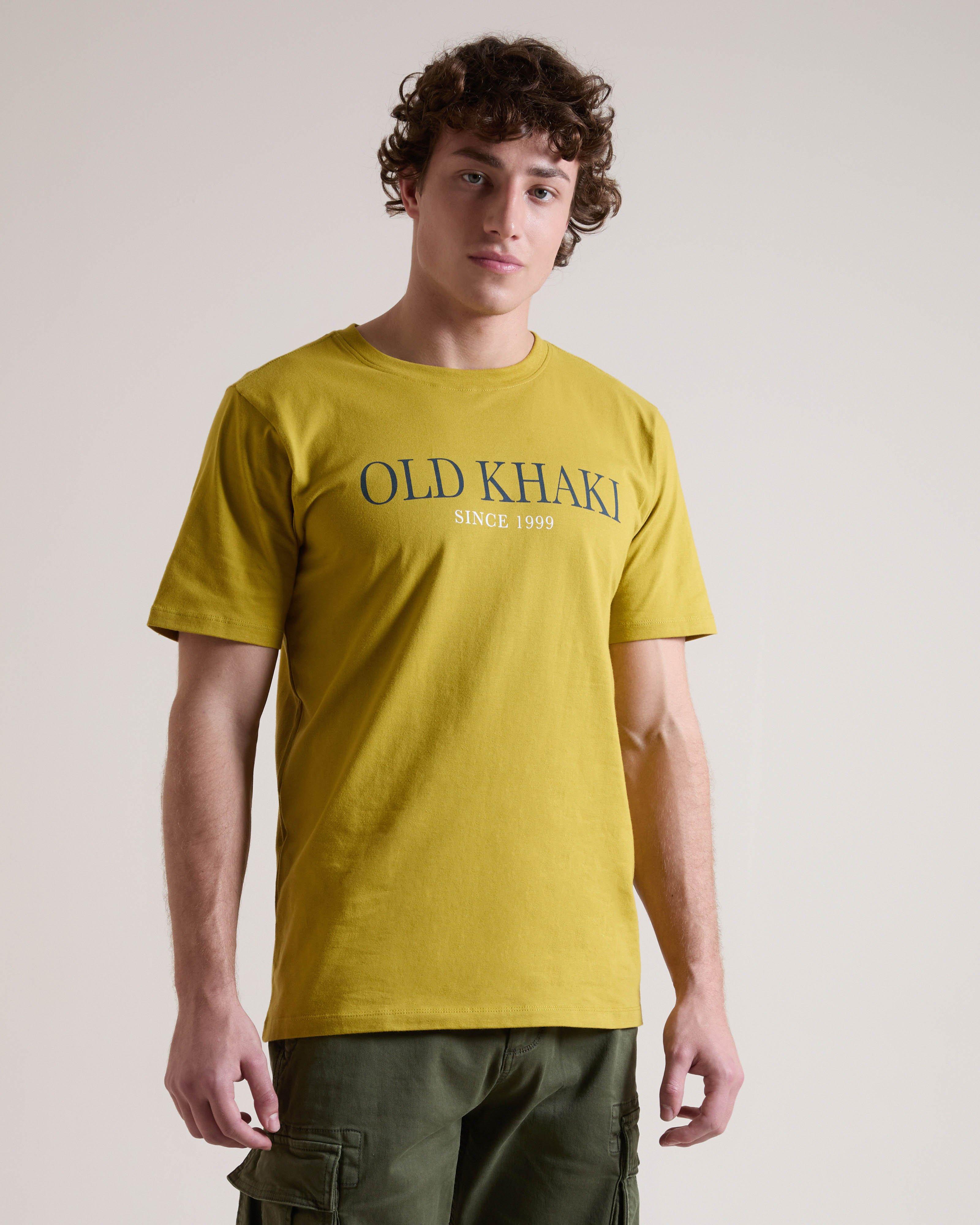 Old Khaki Men's Amani Branded Crew T-Shirt -  Mustard