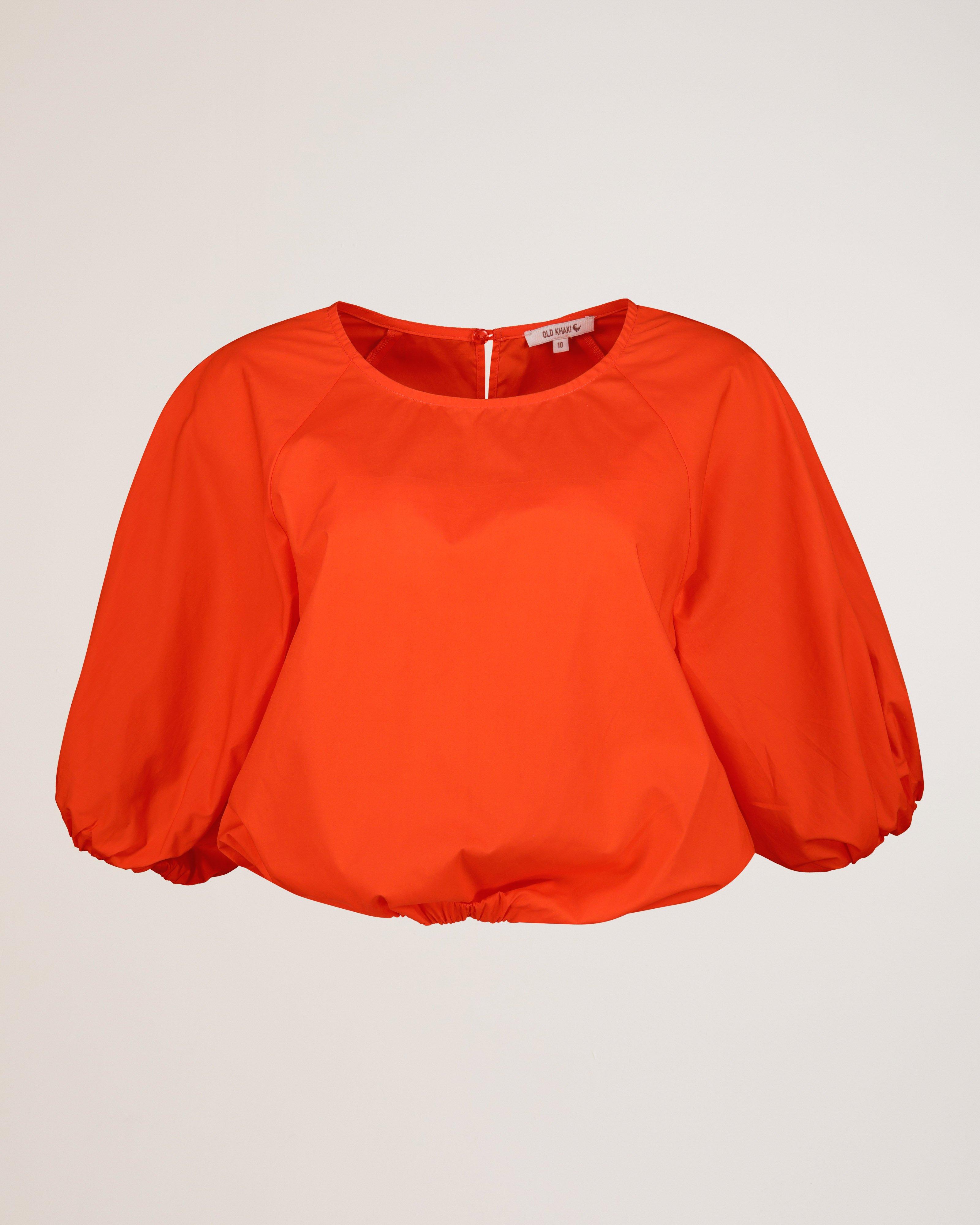 Women's Bibi Puff Sleeve Top | Old Khaki