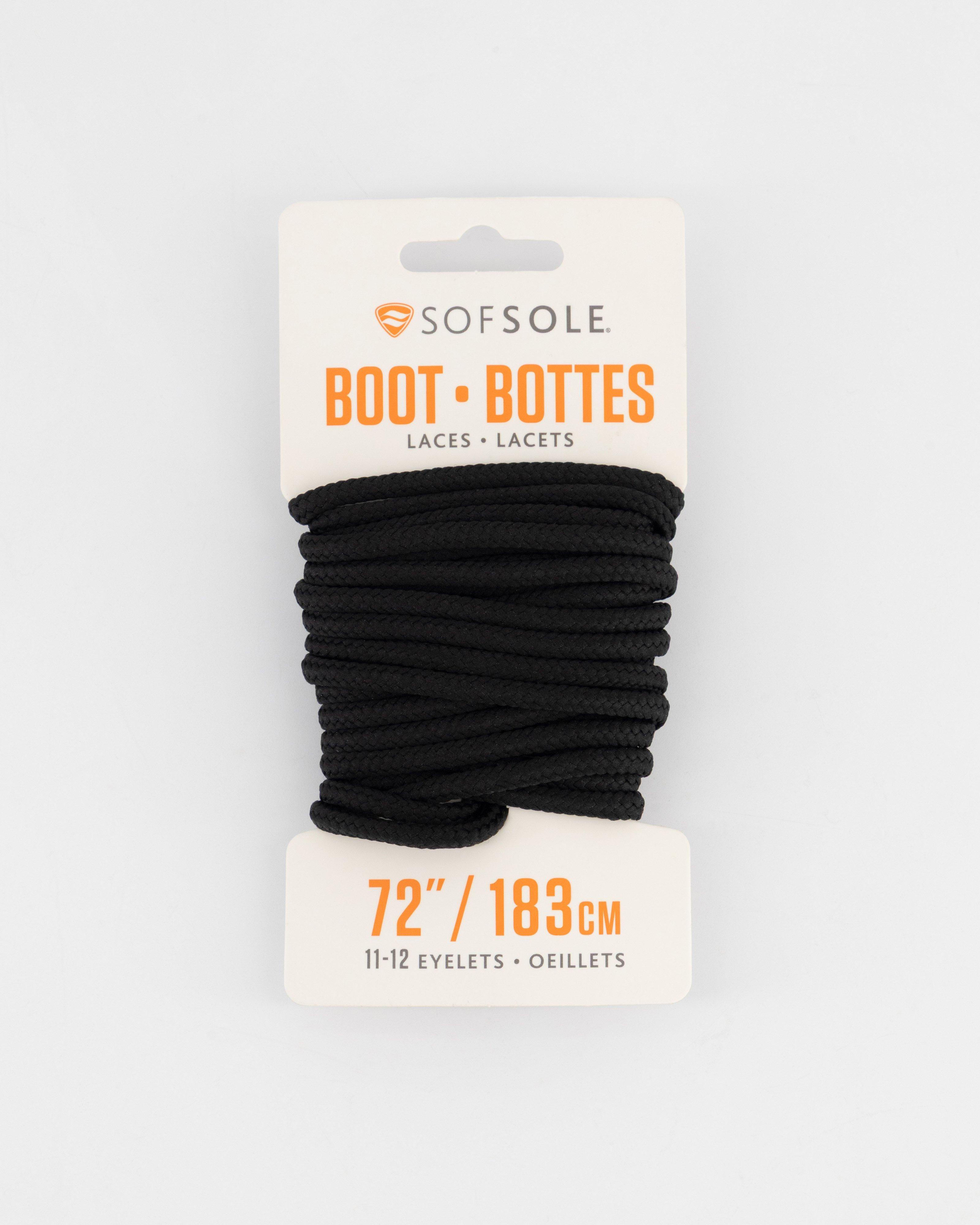 Sof Sole 183cm Boot Laces -  Black