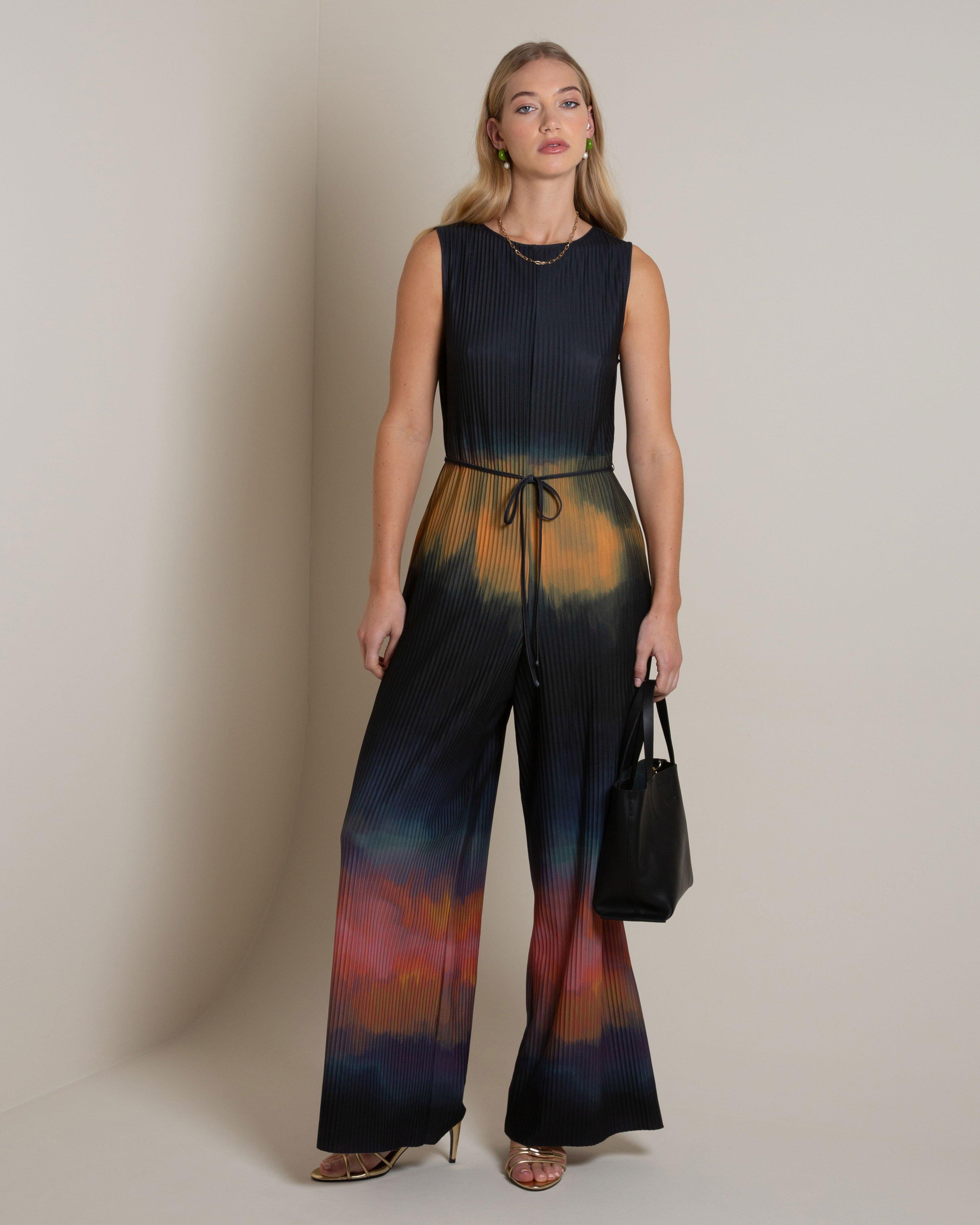 Lilibet Printed Plisse Jumpsuit -  Assorted