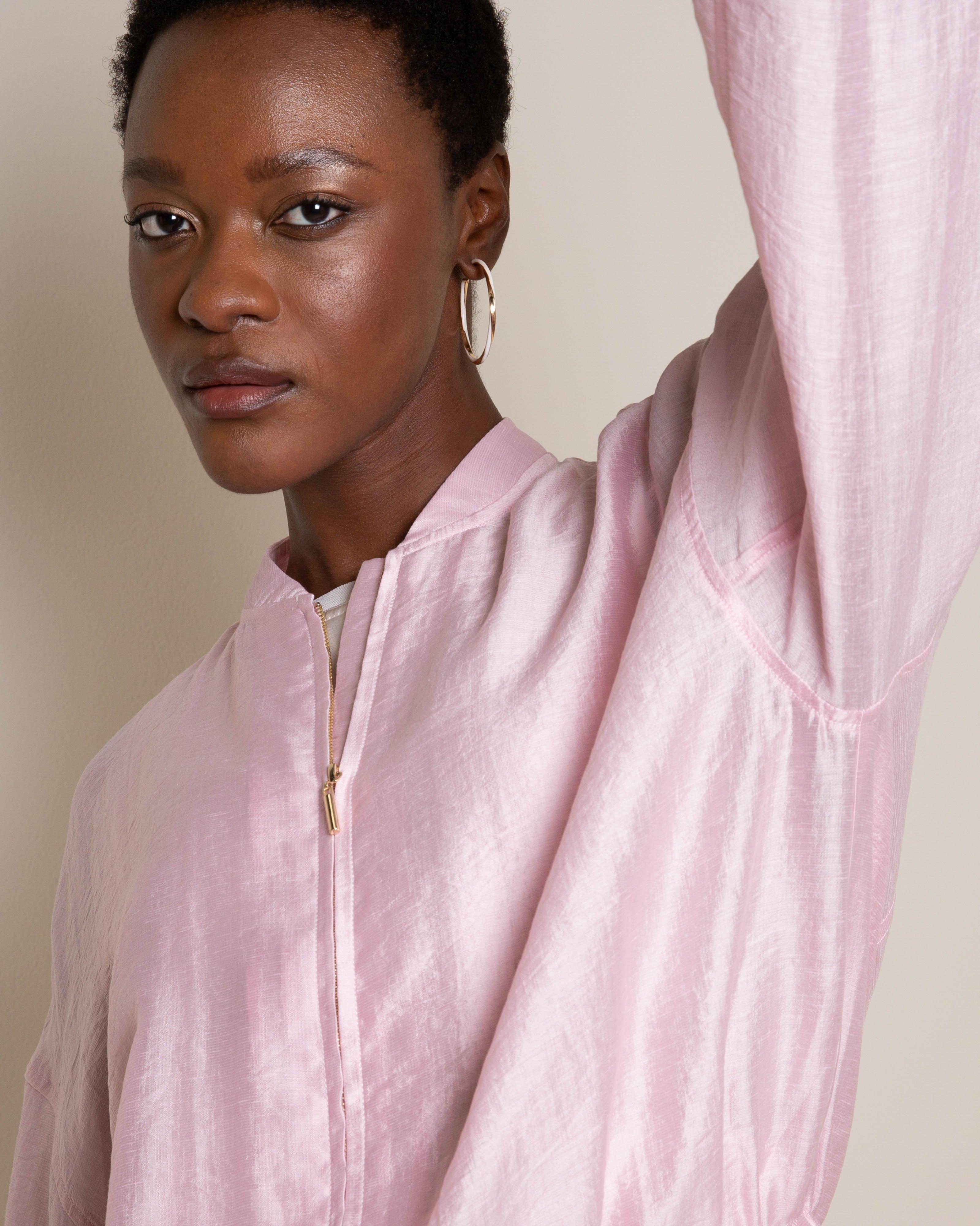Lorna Linen Sheer Bomber - Poetry Clothing Store