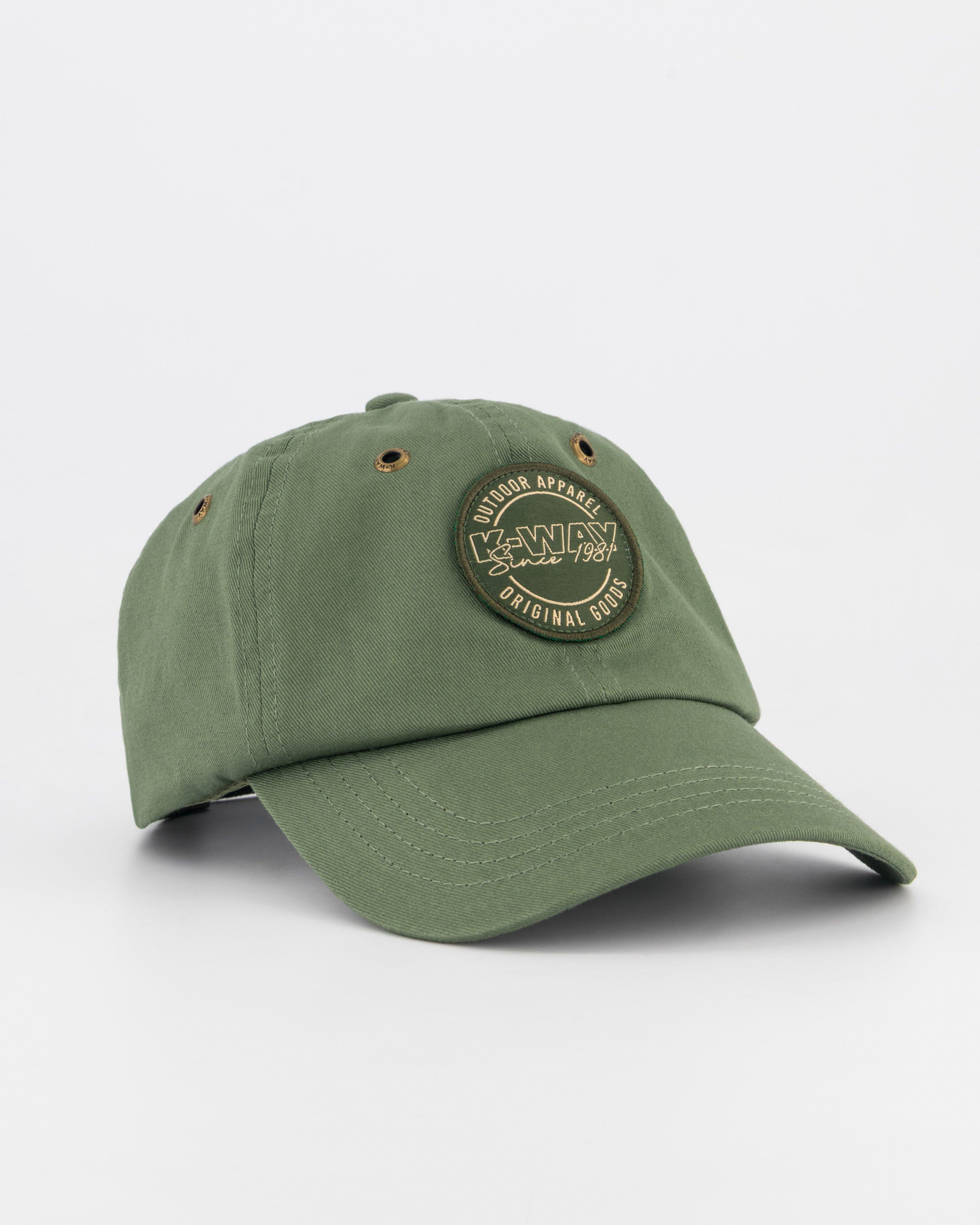K-Way Elements Men's Badge Peak Cap -  Olive