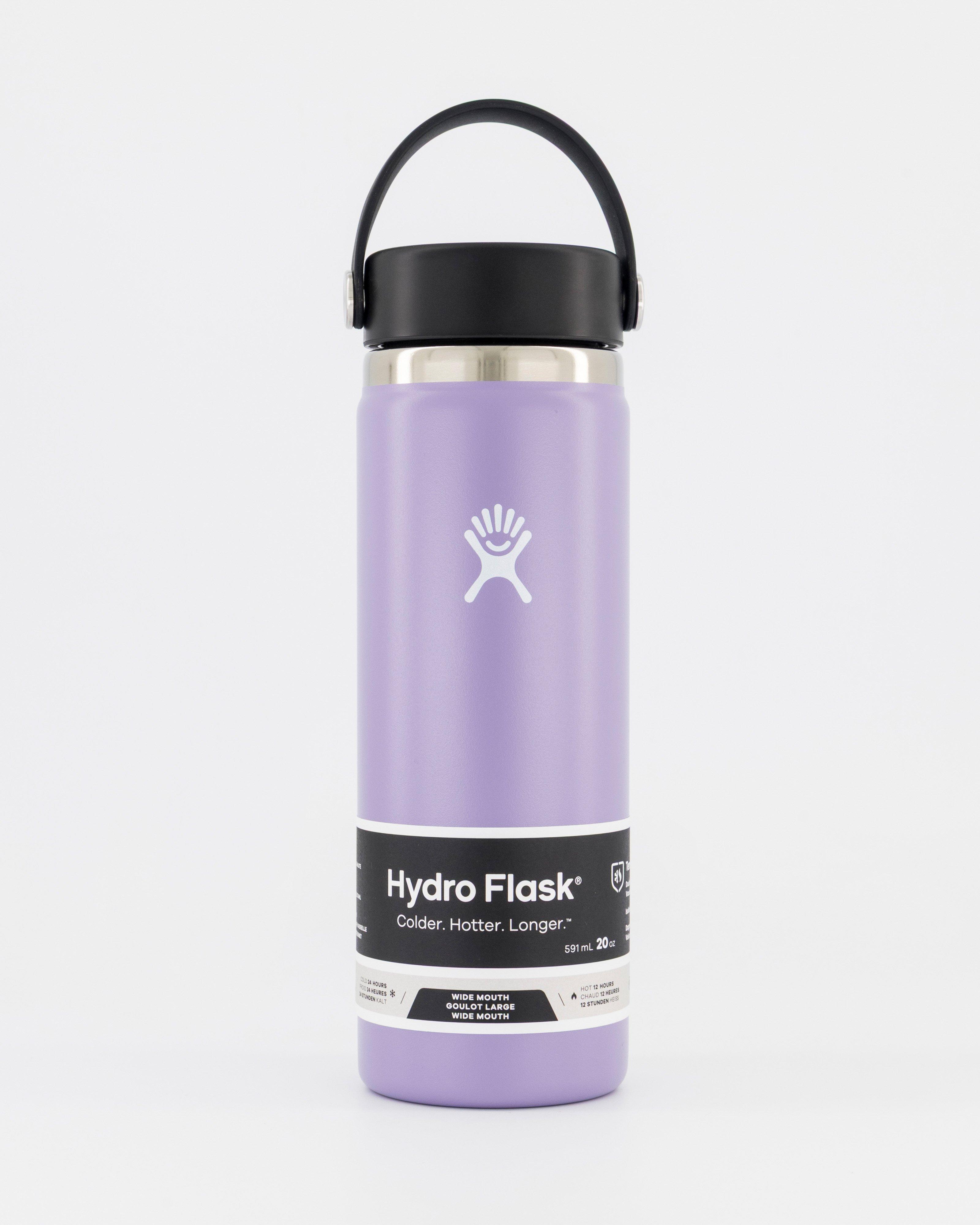 Hydro Flask 591ml Wide Mouth Bottle With Flex Cap -  Purple