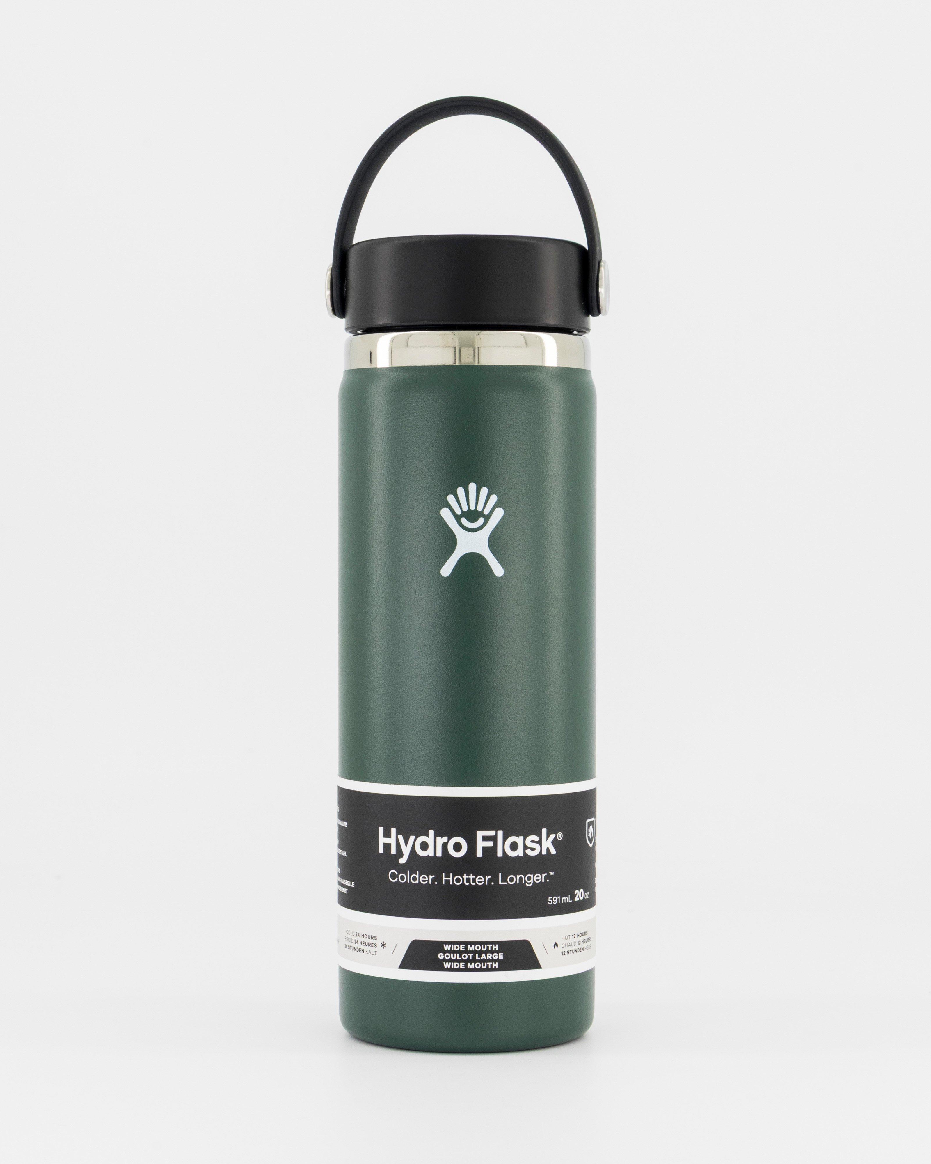 Hydro Flask 591ml Wide Mouth Bottle With Flex Cap -  Dark Green