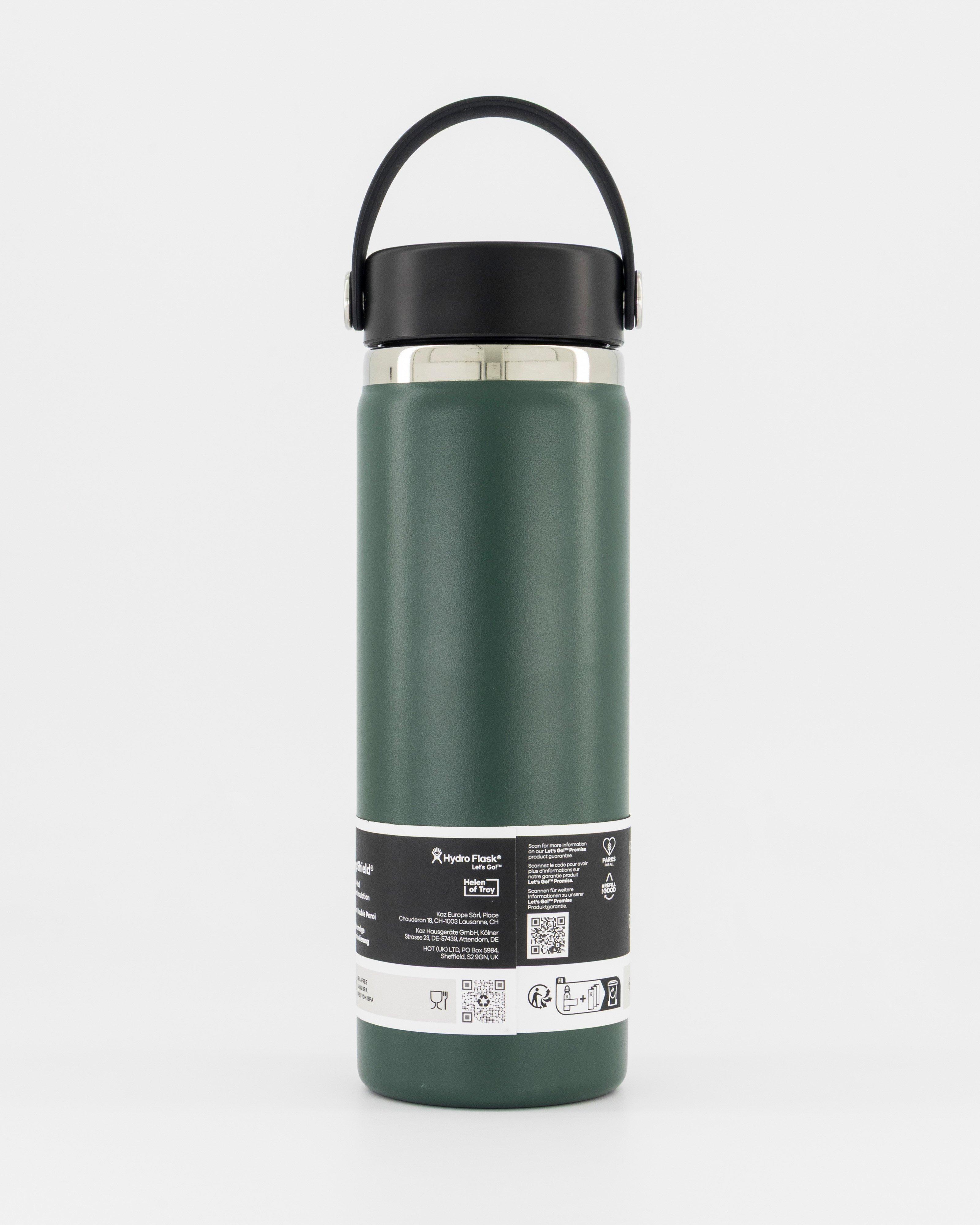 Hydro Flask 591ml Wide Mouth Bottle With Flex Cap -  Dark Green