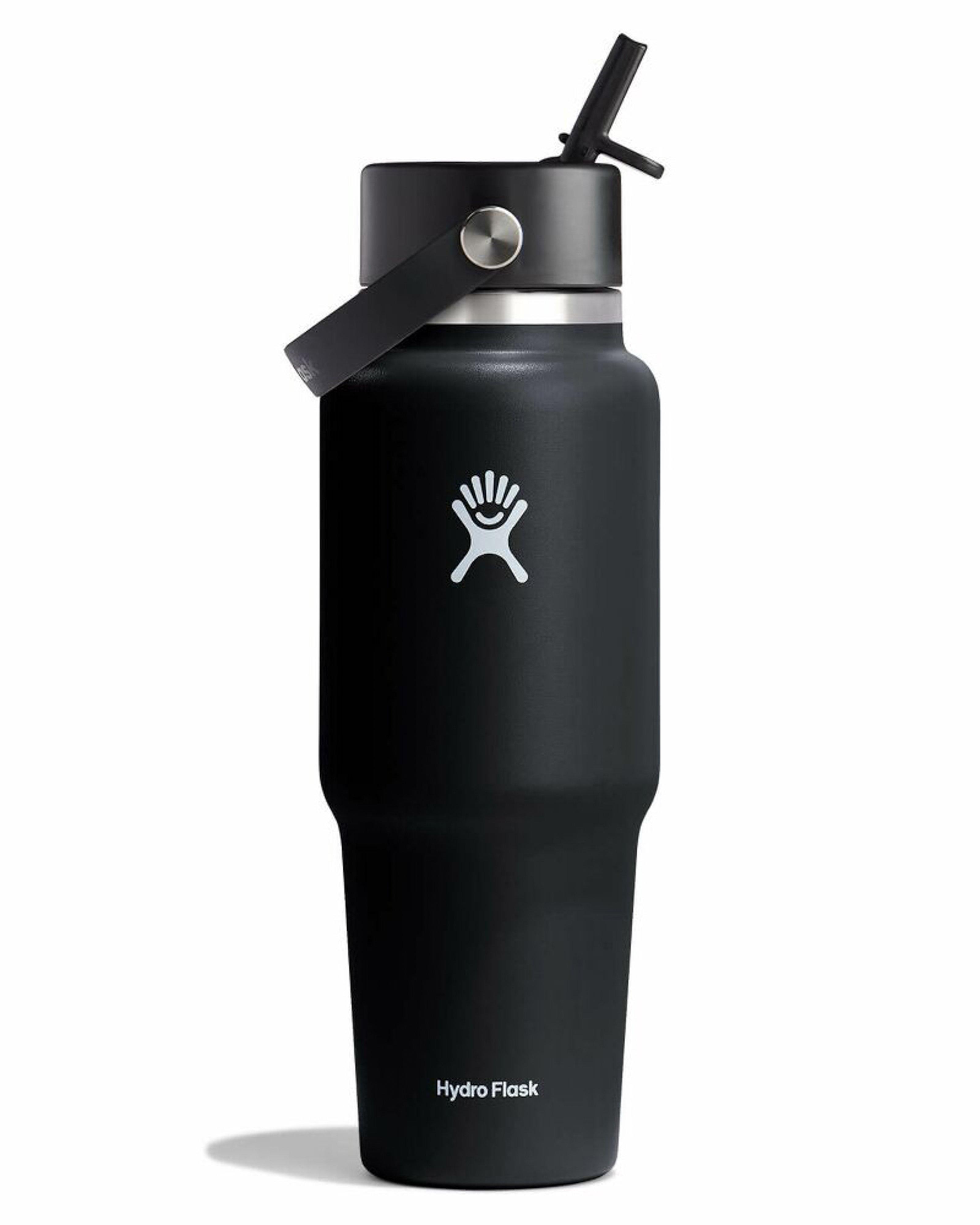 Hydro Flask 946ml Travel Bottle With Flex Straw -  Black