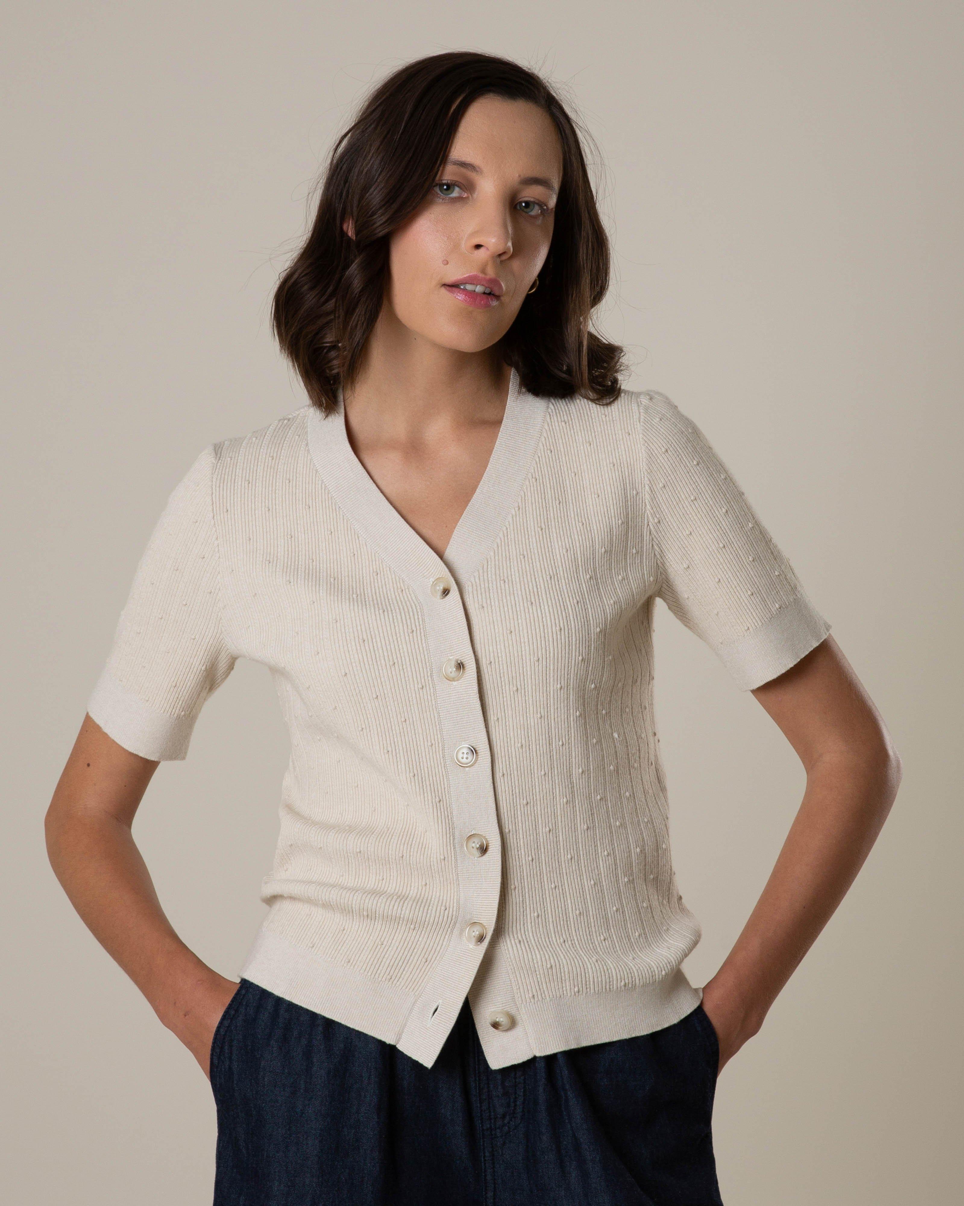 Rare Earth Women's Cara Textured Cardi -  Stone