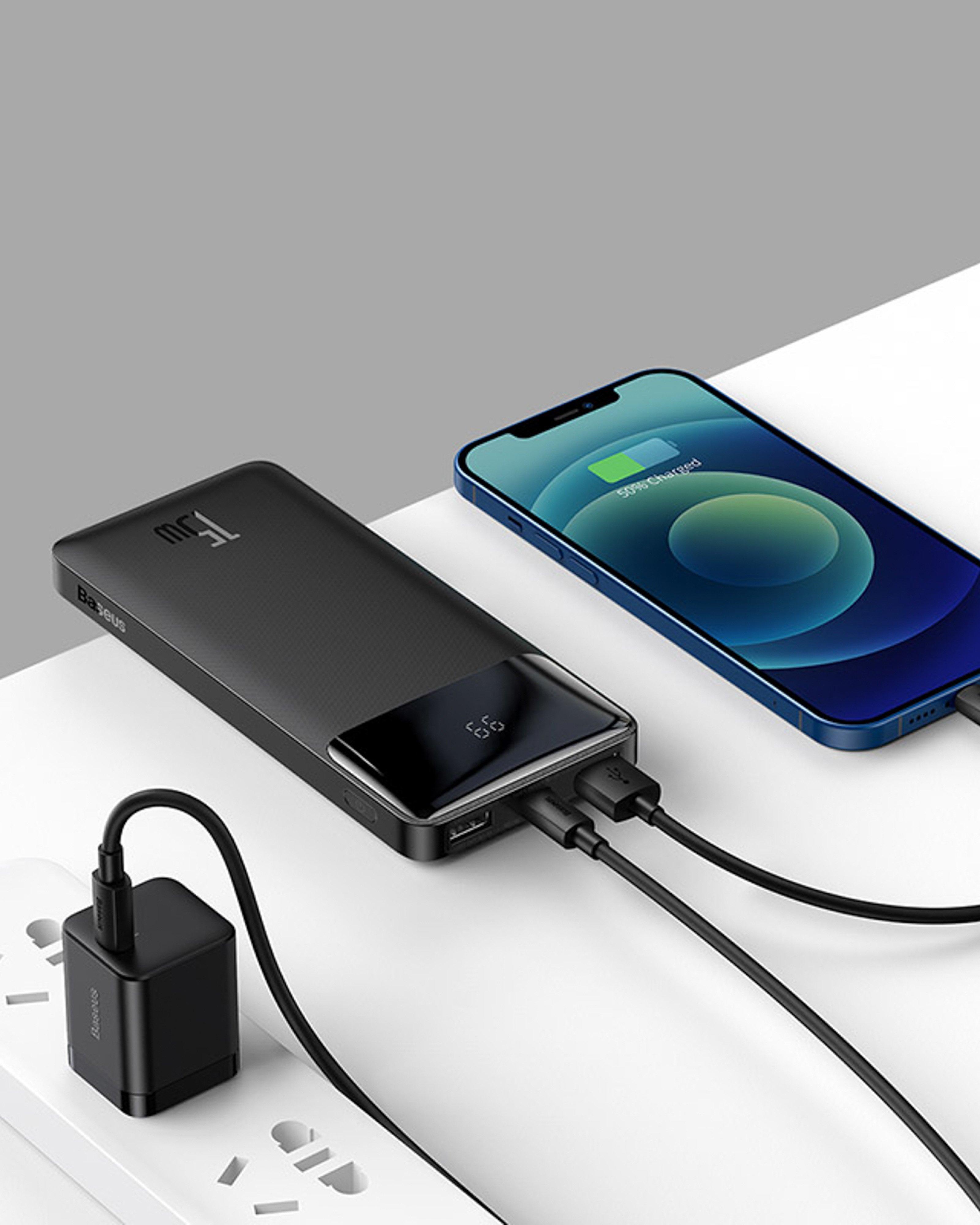 Baseus Bipow Series Digital Display 15W Power Bank -  Black