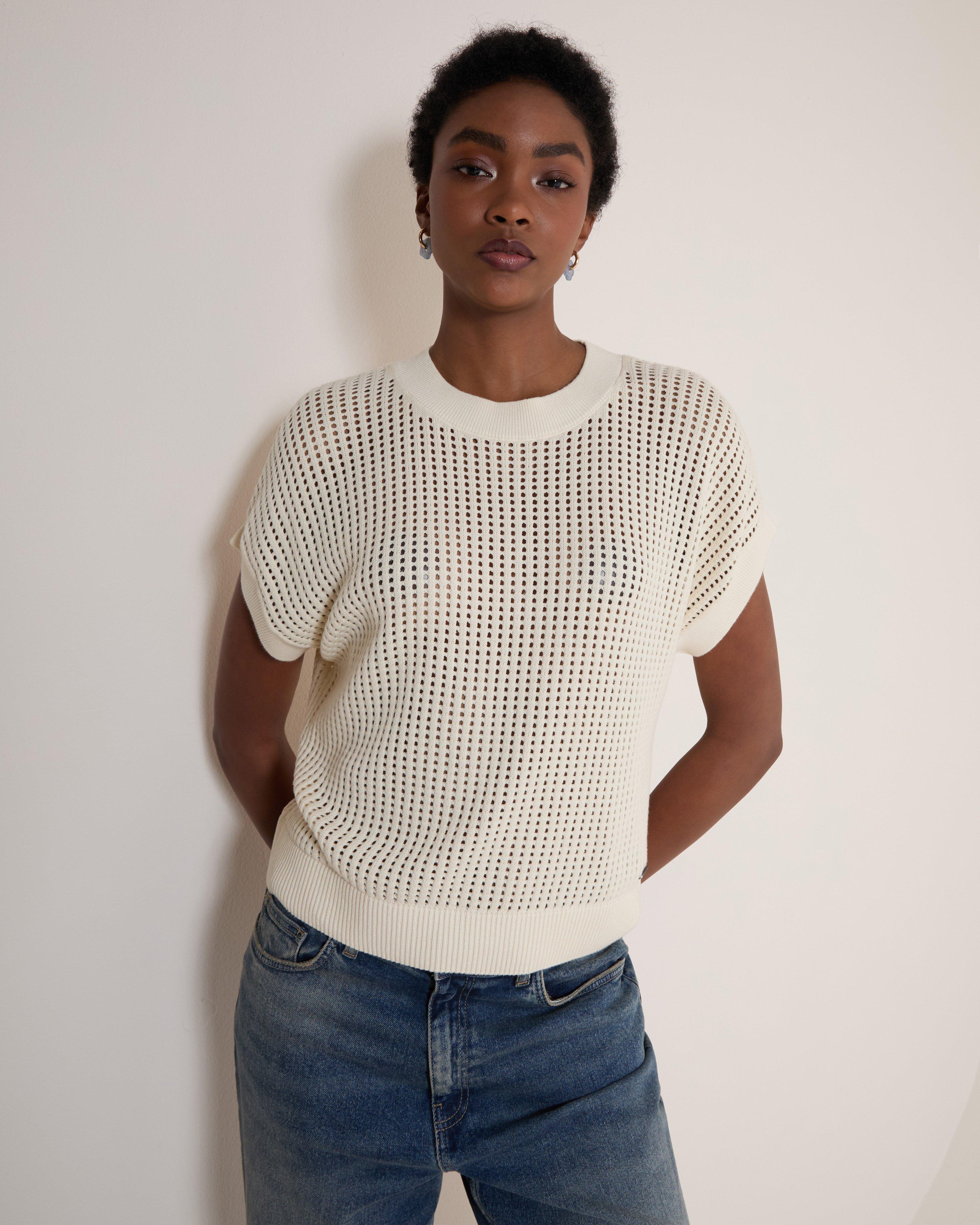 Old Khaki Women's Mina Knitwear T-Shirt -  Milk